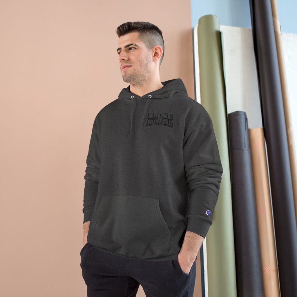 Broke and Mental Hoodie – Brain & Broken Heart Logo Pullover