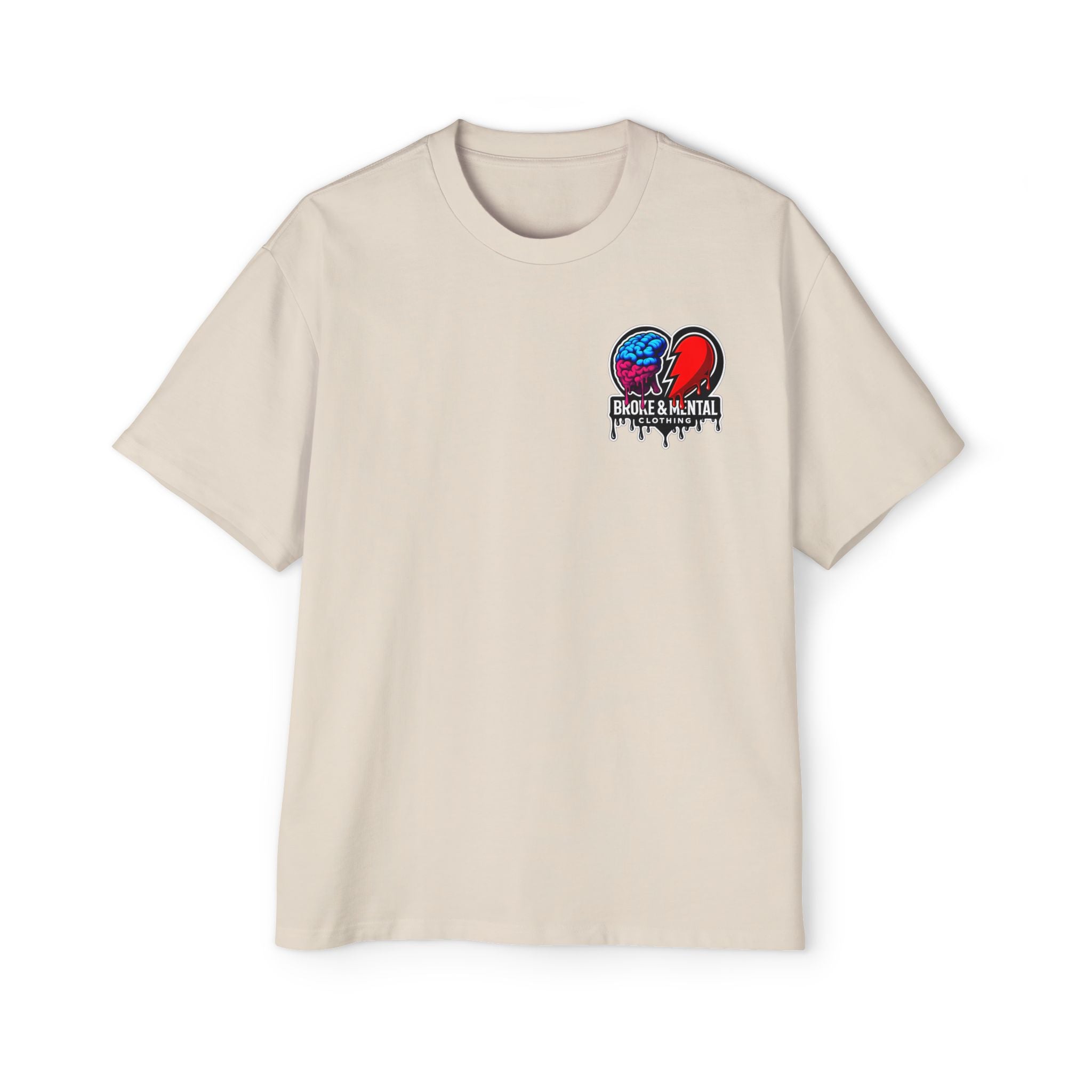 Broke & Mental Graphic Tee — Oversized Men’s Streetwear T-Shirt