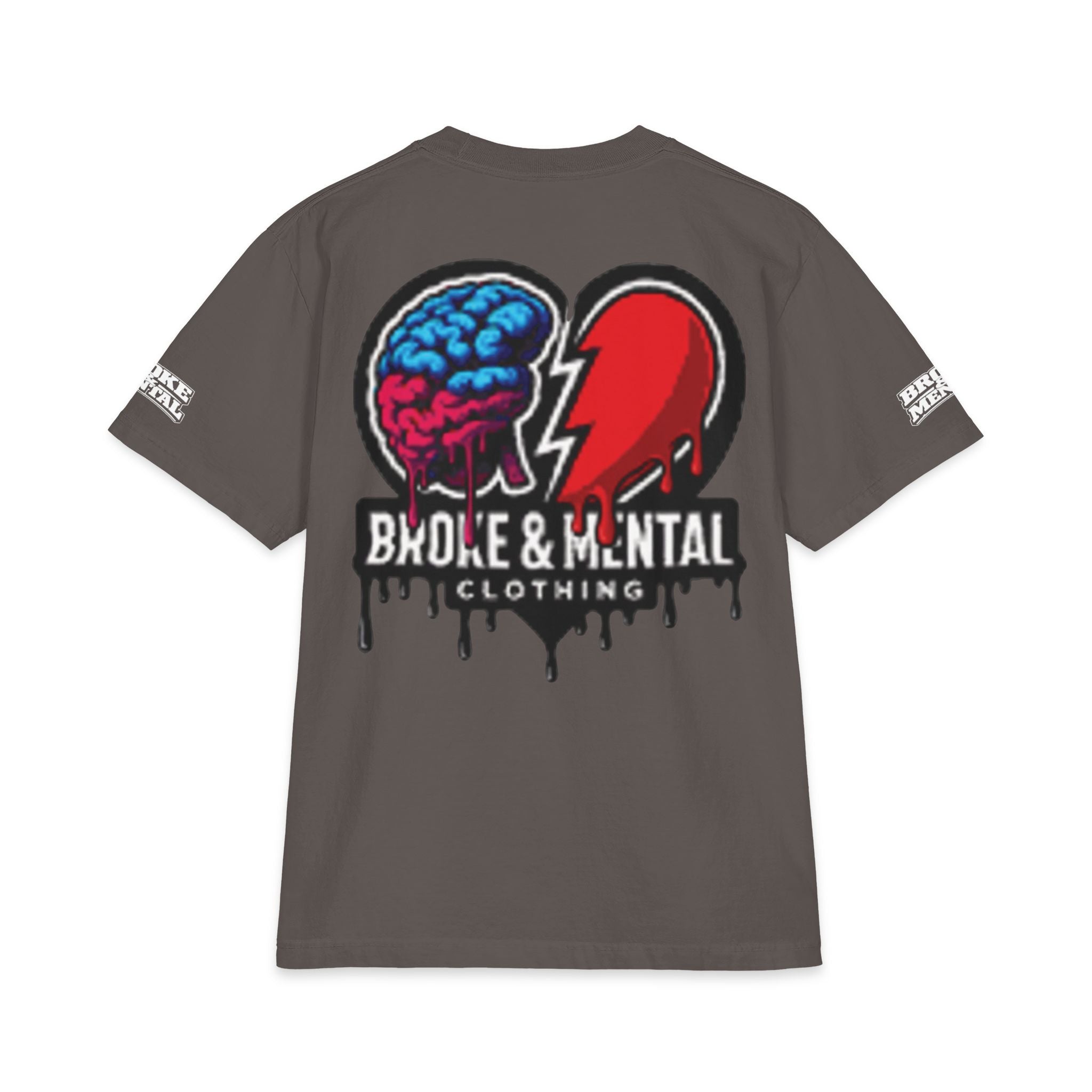 Broken Heart Brain Graphic Tee — "Broke & Mental" Streetwear T‑Shirt
