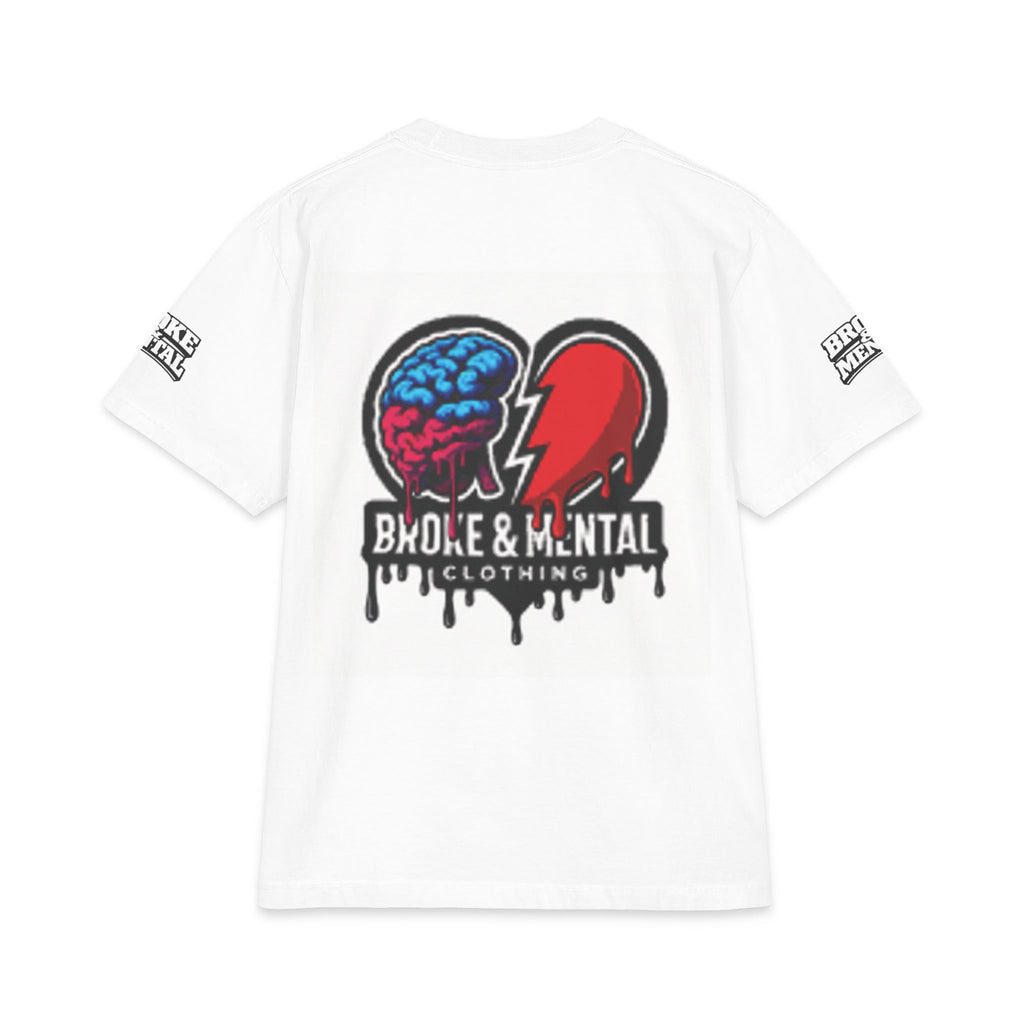 Broken Heart Brain Graphic Tee — "Broke & Mental" Streetwear T‑Shirt