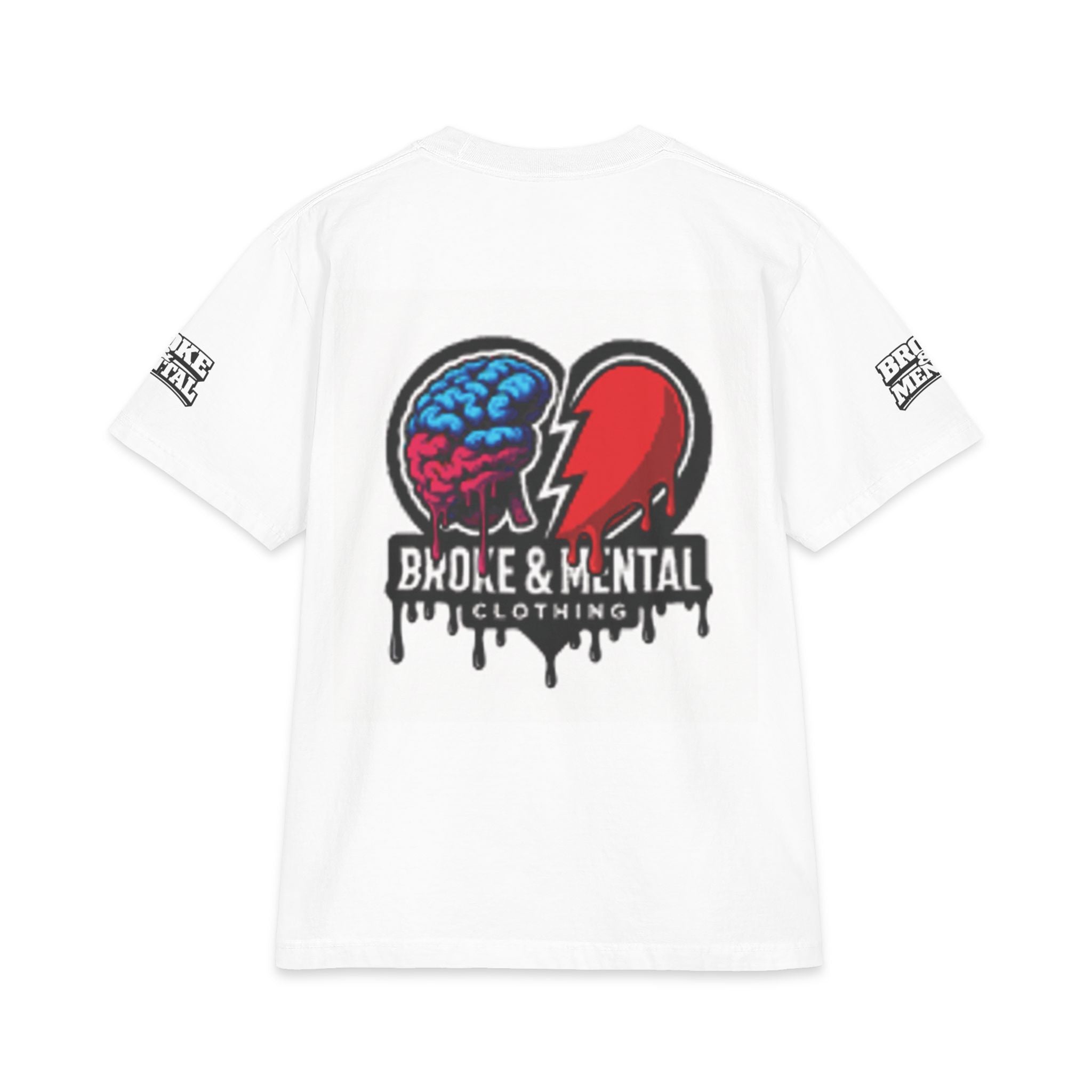 Broken Heart Brain Graphic Tee — "Broke & Mental" Streetwear T‑Shirt