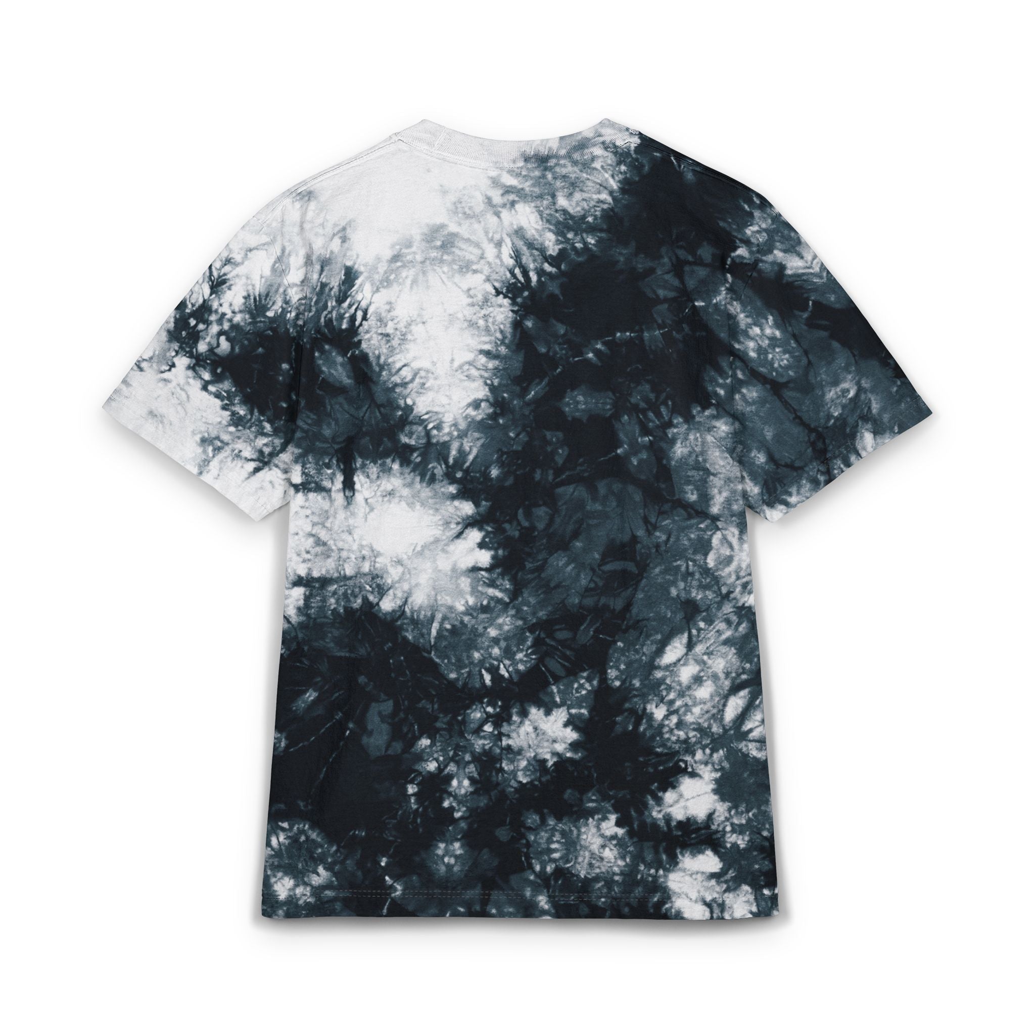Tie-Dye Embroidered T-Shirt – Black Cloud Oversized Tee