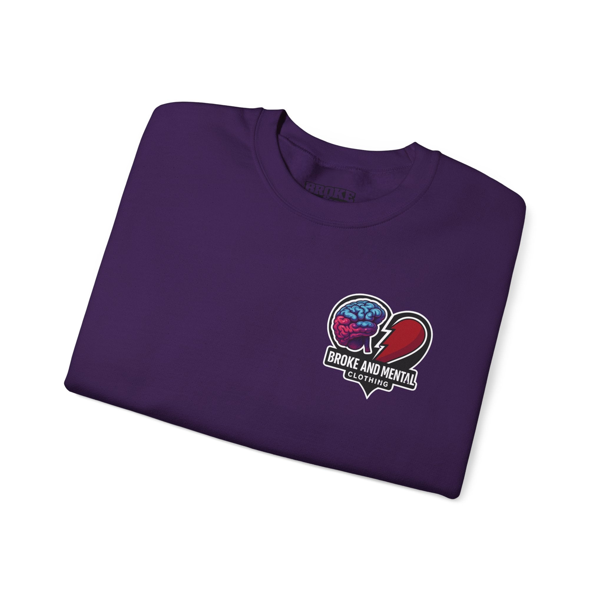 Heartbreak & Healing Crewneck Sweatshirt — Broken Heart Graphic Pullover