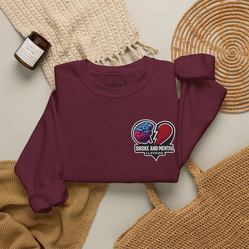 Heartbreak & Healing Crewneck Sweatshirt — Broken Heart Graphic Pullover