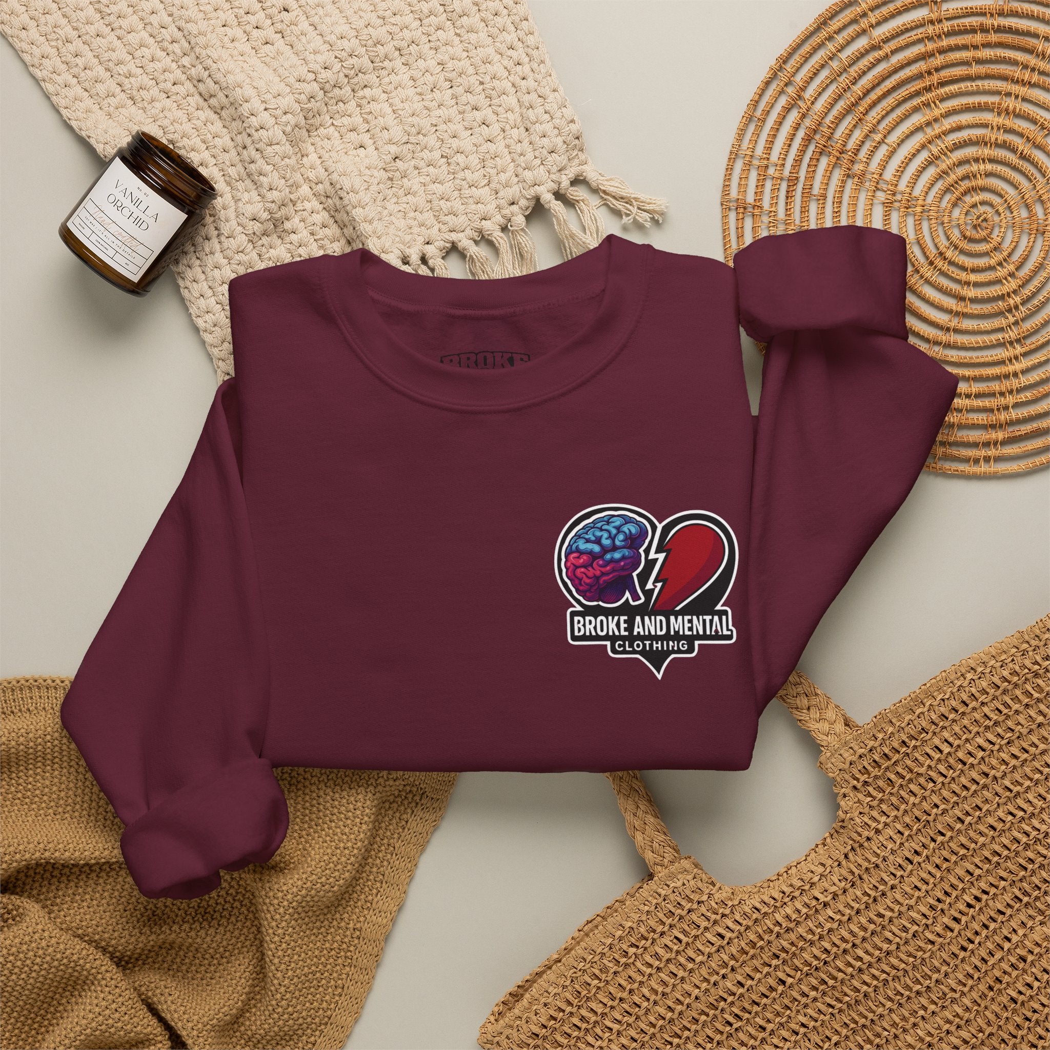 Heartbreak & Healing Crewneck Sweatshirt — Broken Heart Graphic Pullover