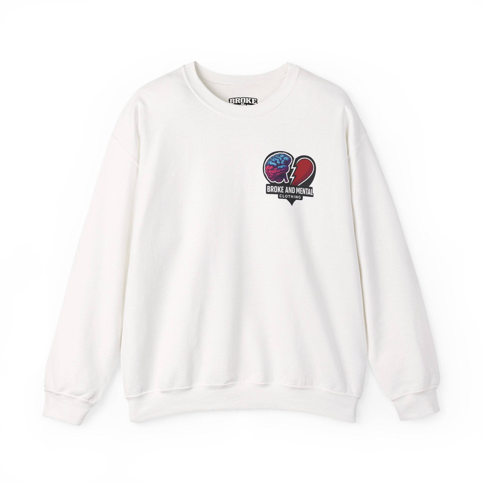 Heartbreak & Healing Crewneck Sweatshirt — Broken Heart Graphic Pullover