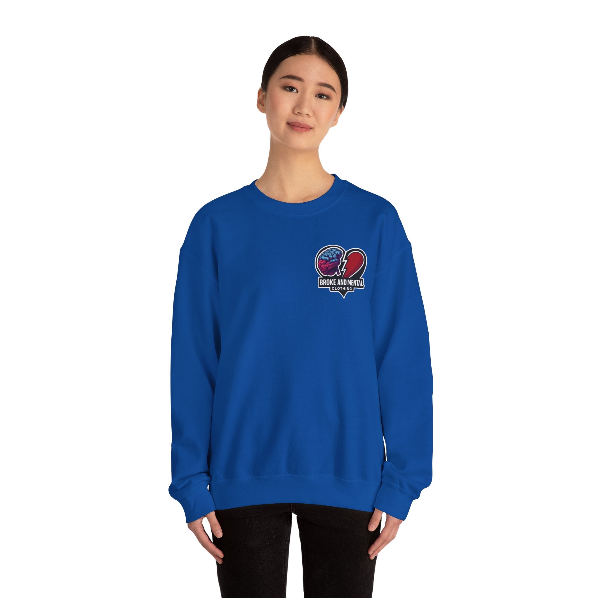 Heartbreak & Healing Crewneck Sweatshirt — Broken Heart Graphic Pullover