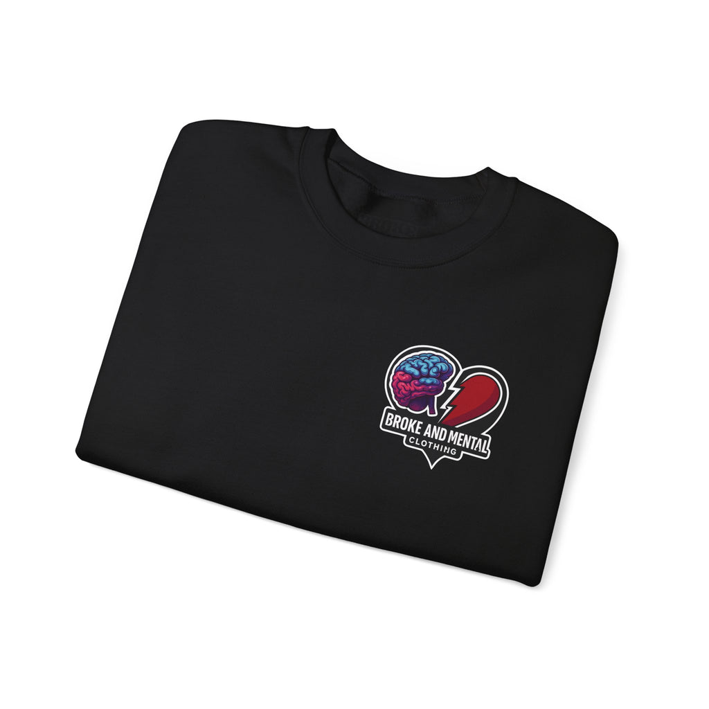 Heartbreak & Healing Crewneck Sweatshirt — Broken Heart Graphic Pullover