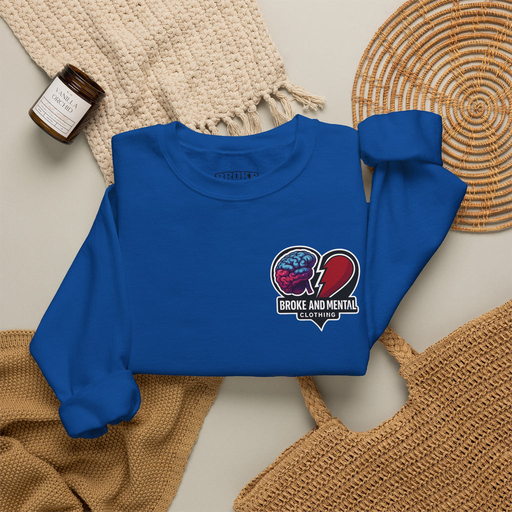 Heartbreak & Healing Crewneck Sweatshirt — Broken Heart Graphic Pullover