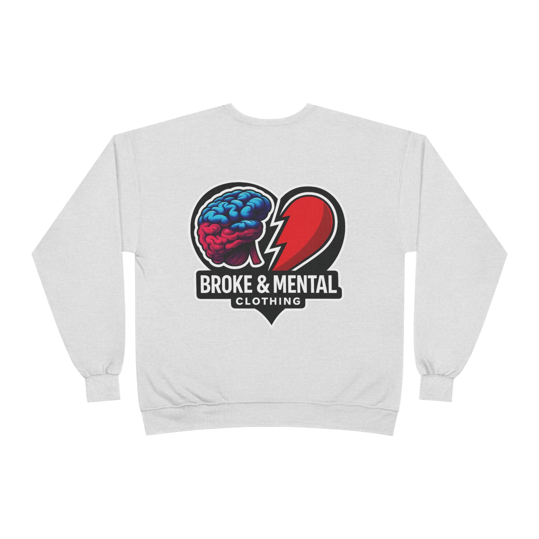 Broke & Mental Heart Logo Sweatshirt — Split Brain & Heart Graphic Crewneck