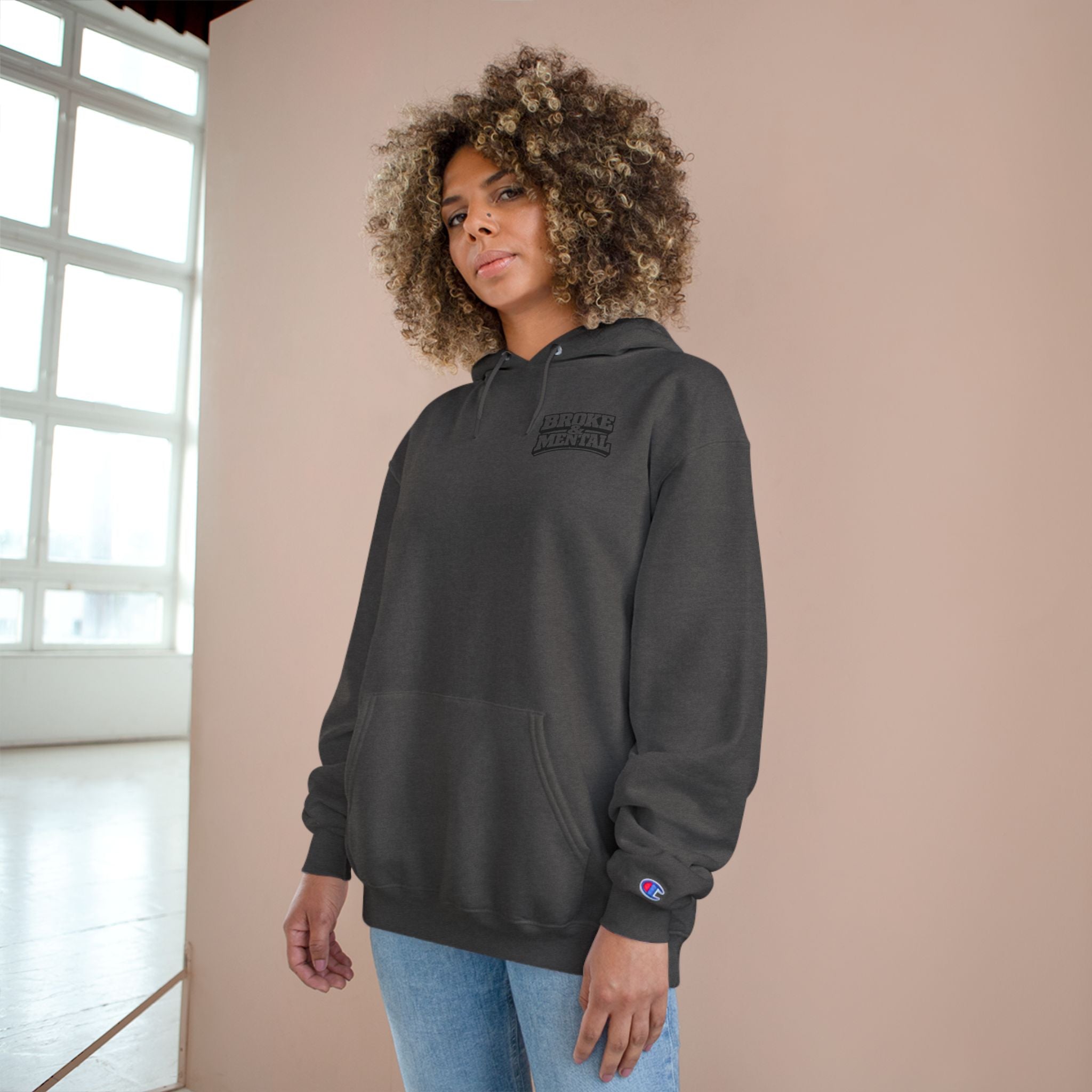 Broke and Mental Hoodie – Brain & Broken Heart Logo Pullover