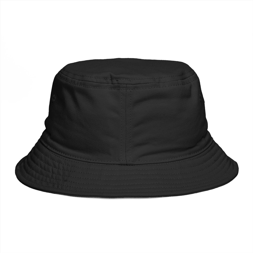 Bucket Hat — "Broke & Mental" Retro Patch Cotton Bucket Hat