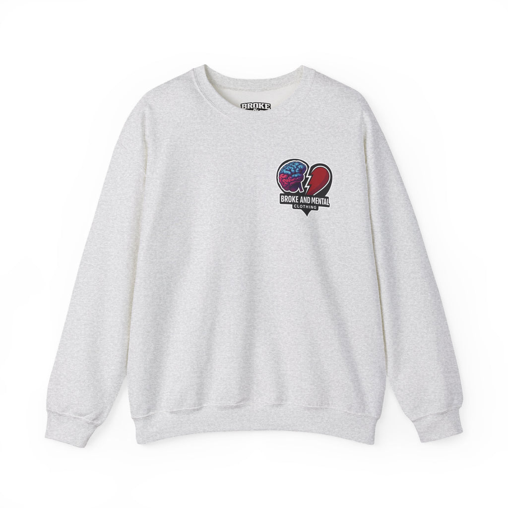 Heartbreak & Healing Crewneck Sweatshirt — Broken Heart Graphic Pullover