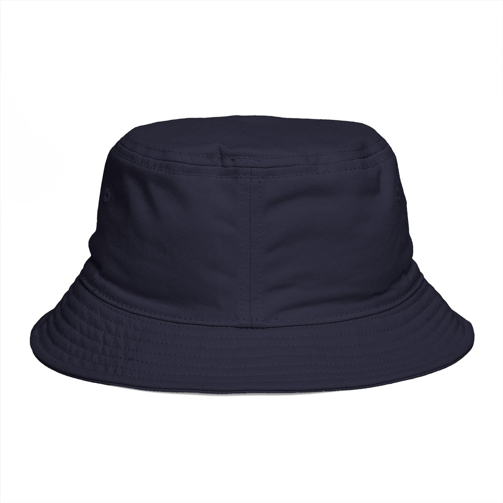 Bucket Hat — "Broke & Mental" Retro Patch Cotton Bucket Hat