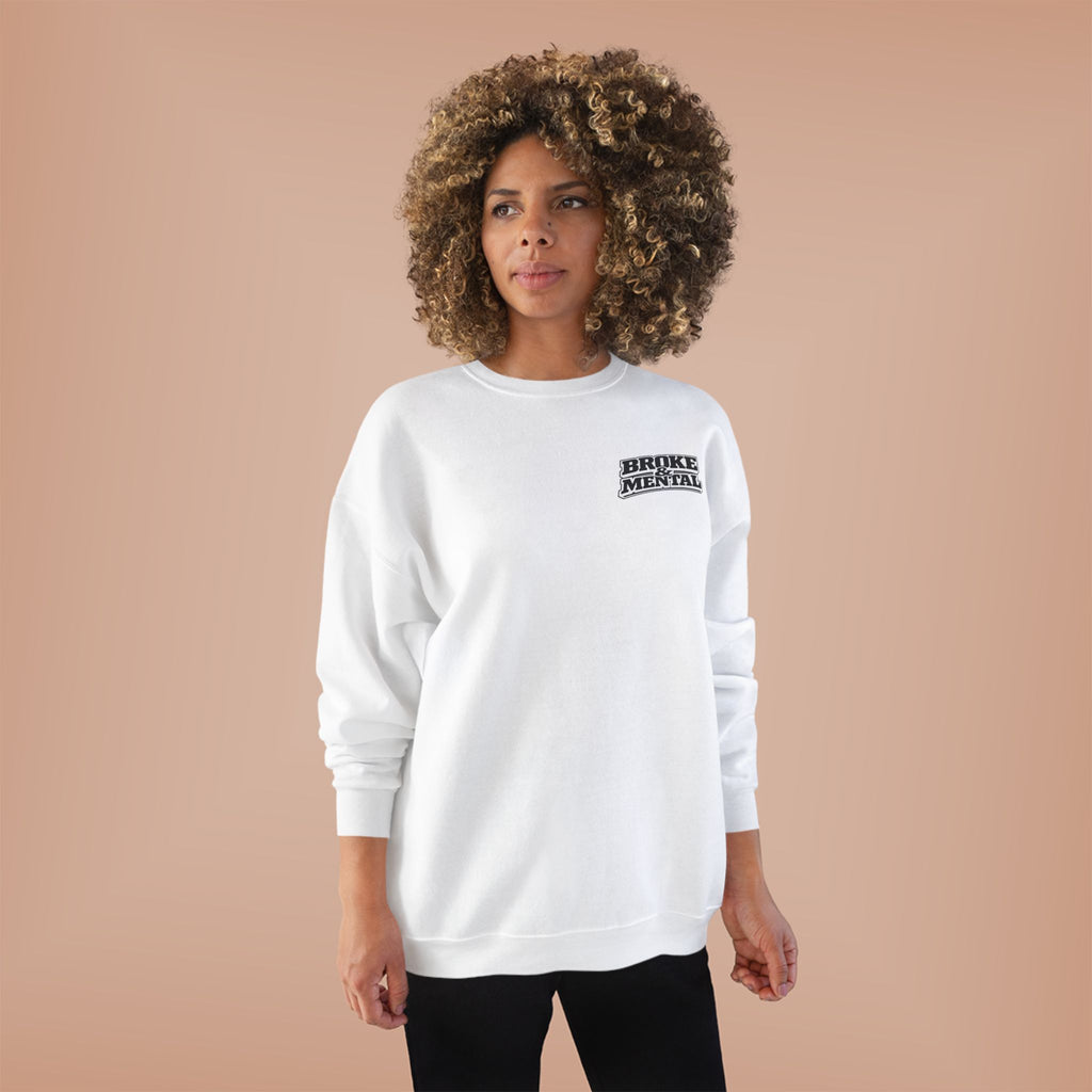 Broke & Mental Heart Logo Sweatshirt — Split Brain & Heart Graphic Crewneck
