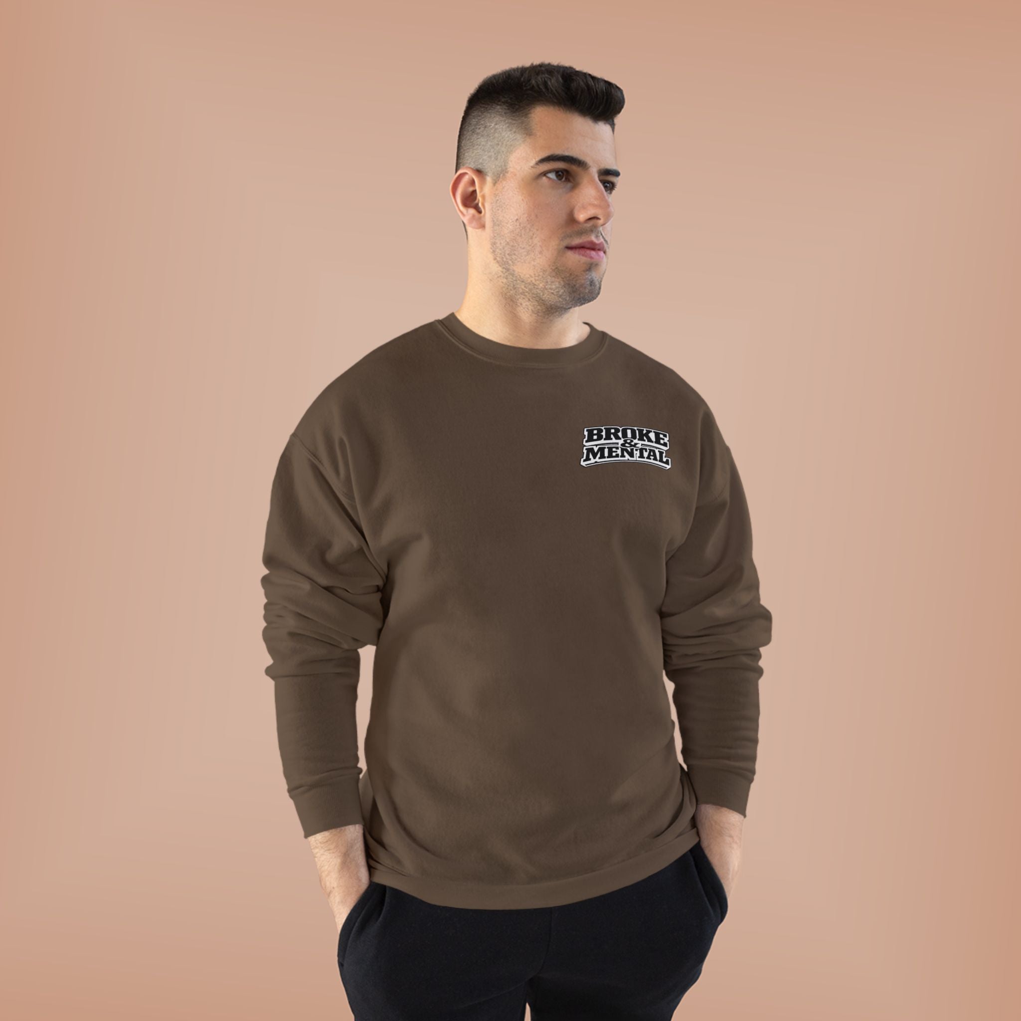 Broke & Mental Heart Logo Sweatshirt — Split Brain & Heart Graphic Crewneck
