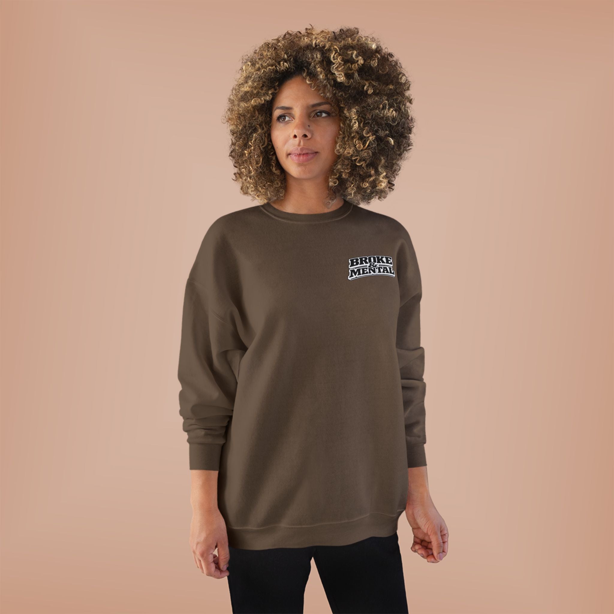 Broke & Mental Heart Logo Sweatshirt — Split Brain & Heart Graphic Crewneck