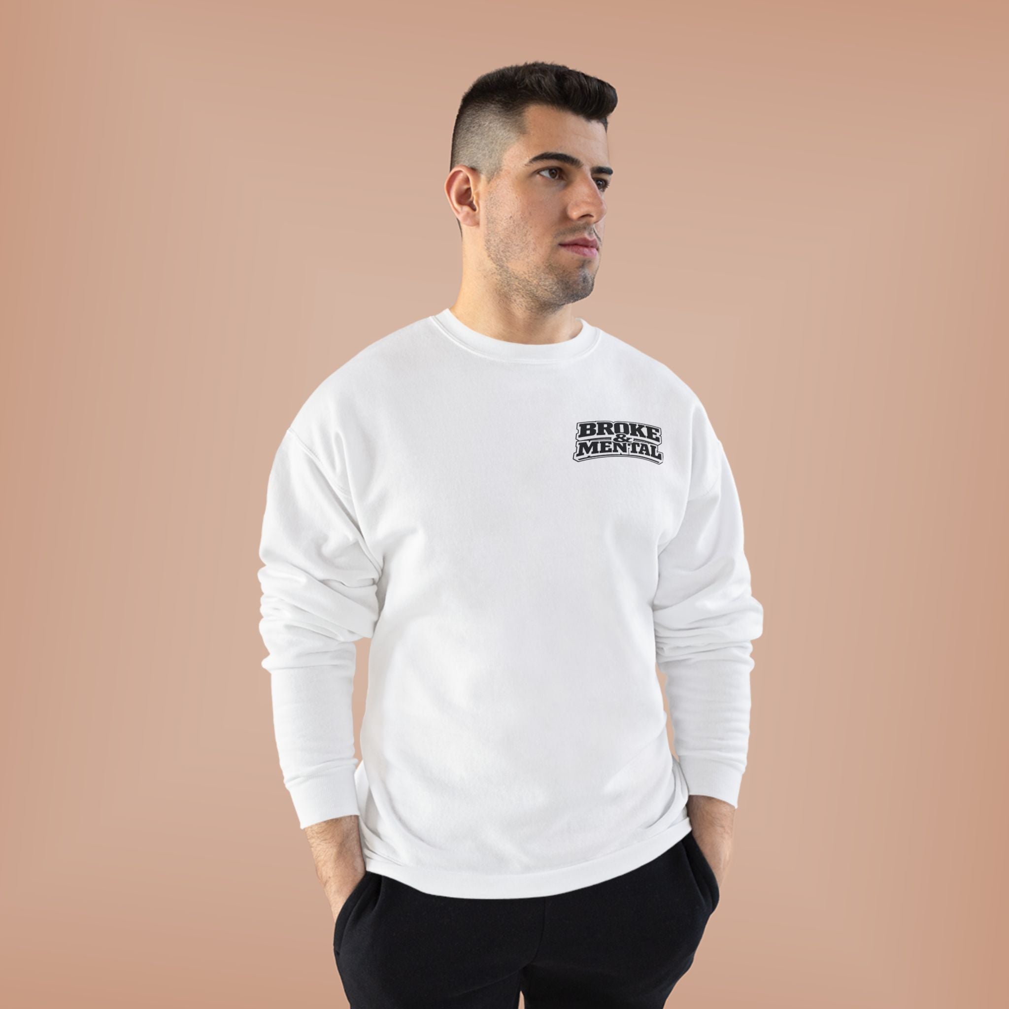 Broke & Mental Heart Logo Sweatshirt — Split Brain & Heart Graphic Crewneck