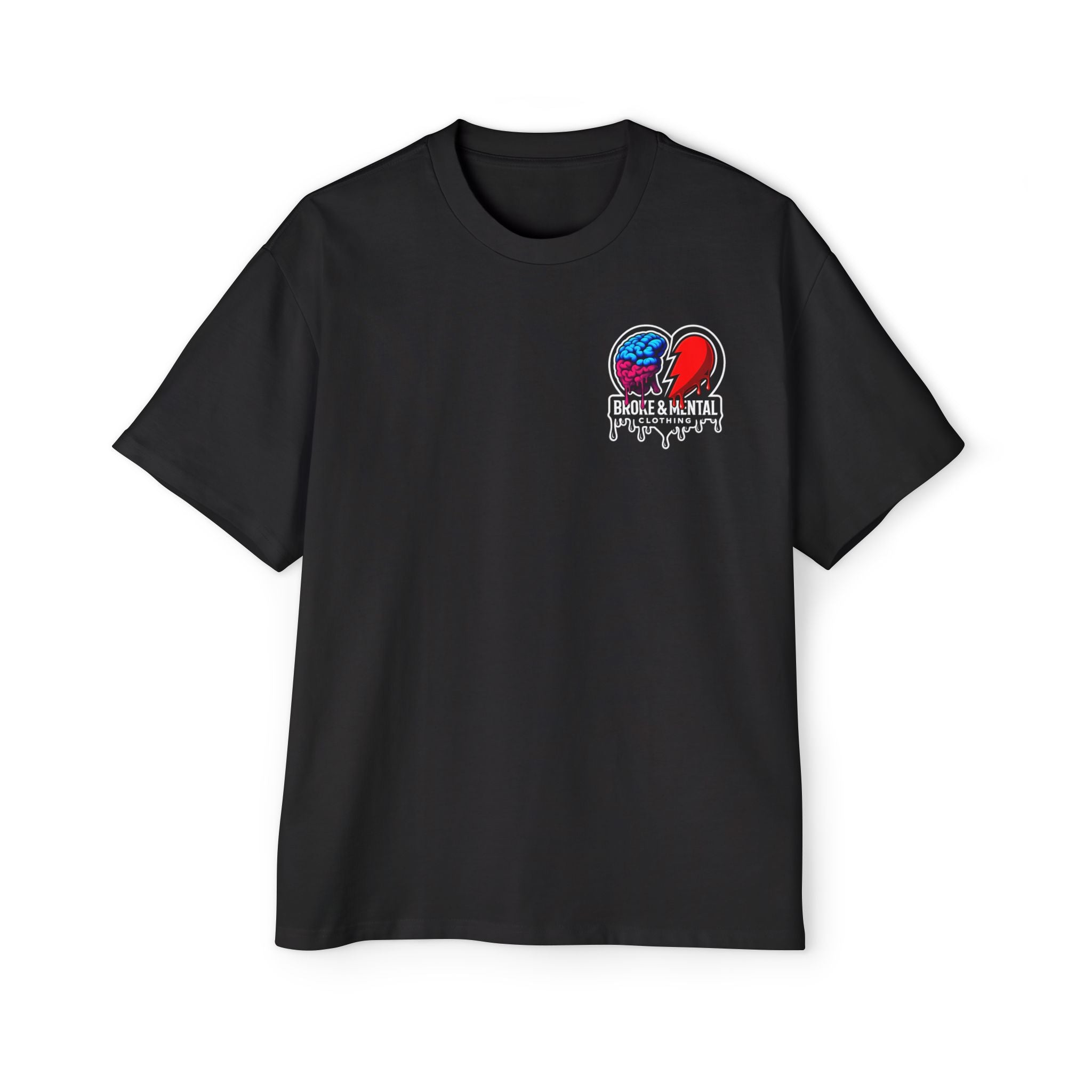 Broke & Mental Graphic Tee — Oversized Men’s Streetwear T-Shirt