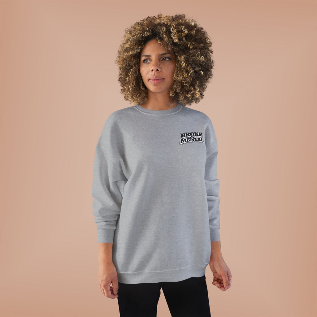 Broke & Mental Heart Logo Sweatshirt — Split Brain & Heart Graphic Crewneck