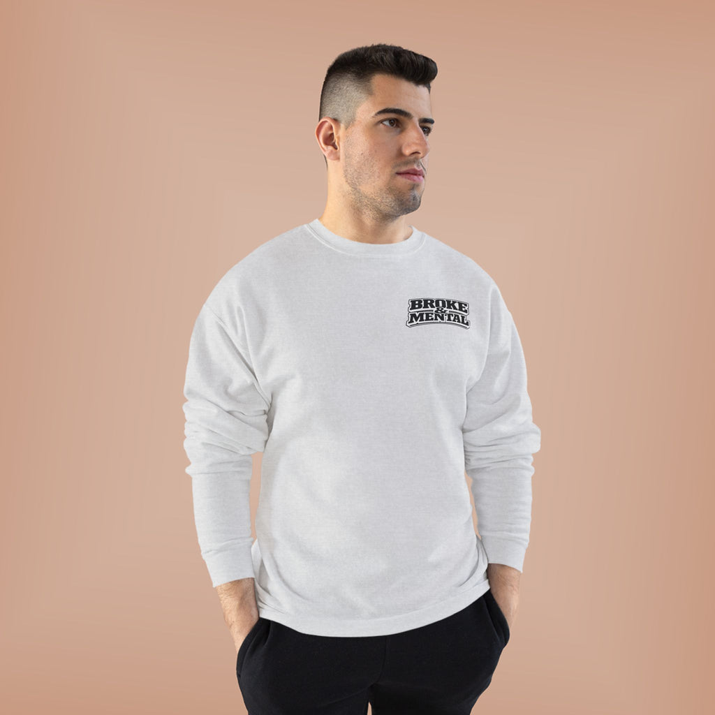 Broke & Mental Heart Logo Sweatshirt — Split Brain & Heart Graphic Crewneck