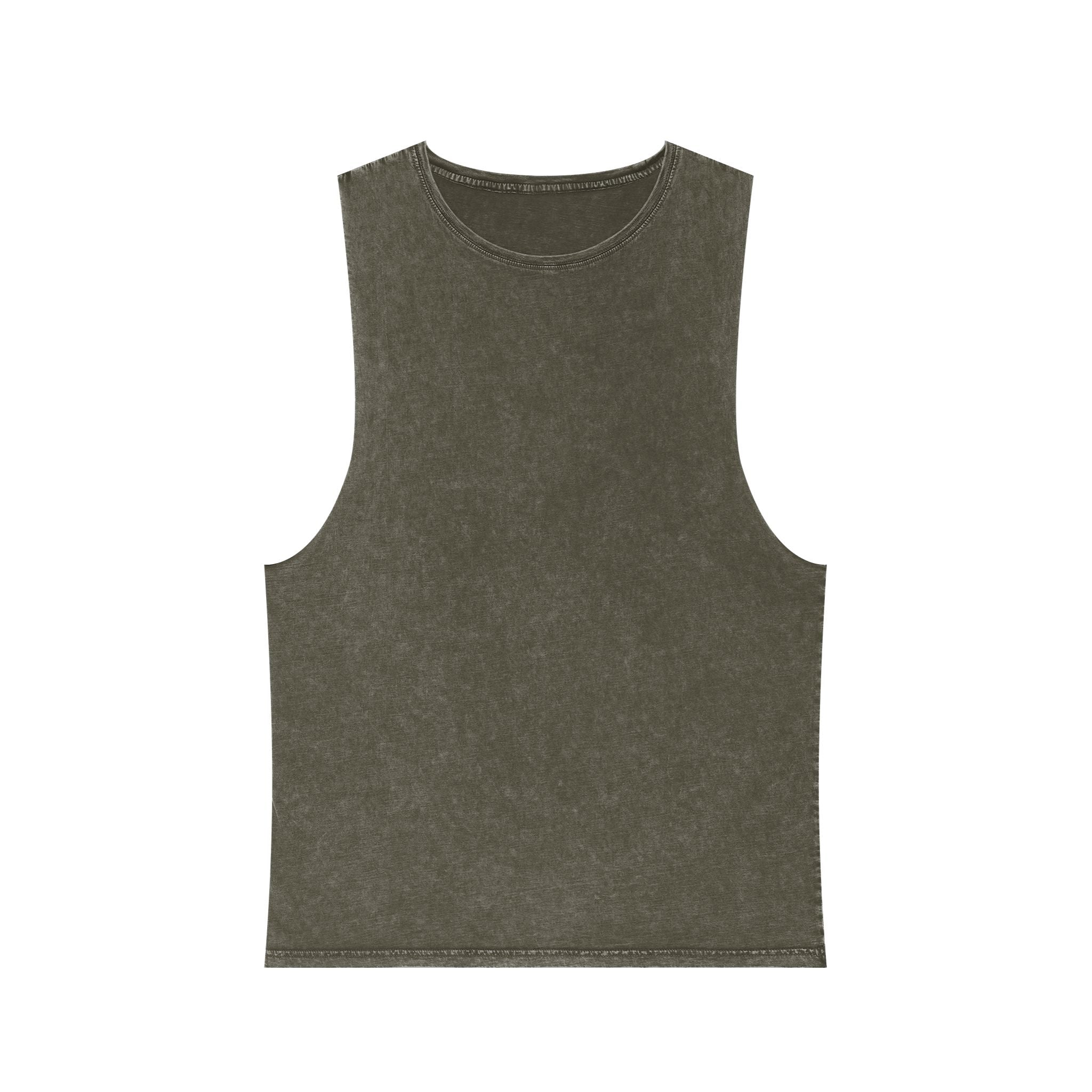 Broke and Mental Stonewash Tank Top — Mental Health Heart & Brain Graphic Tank