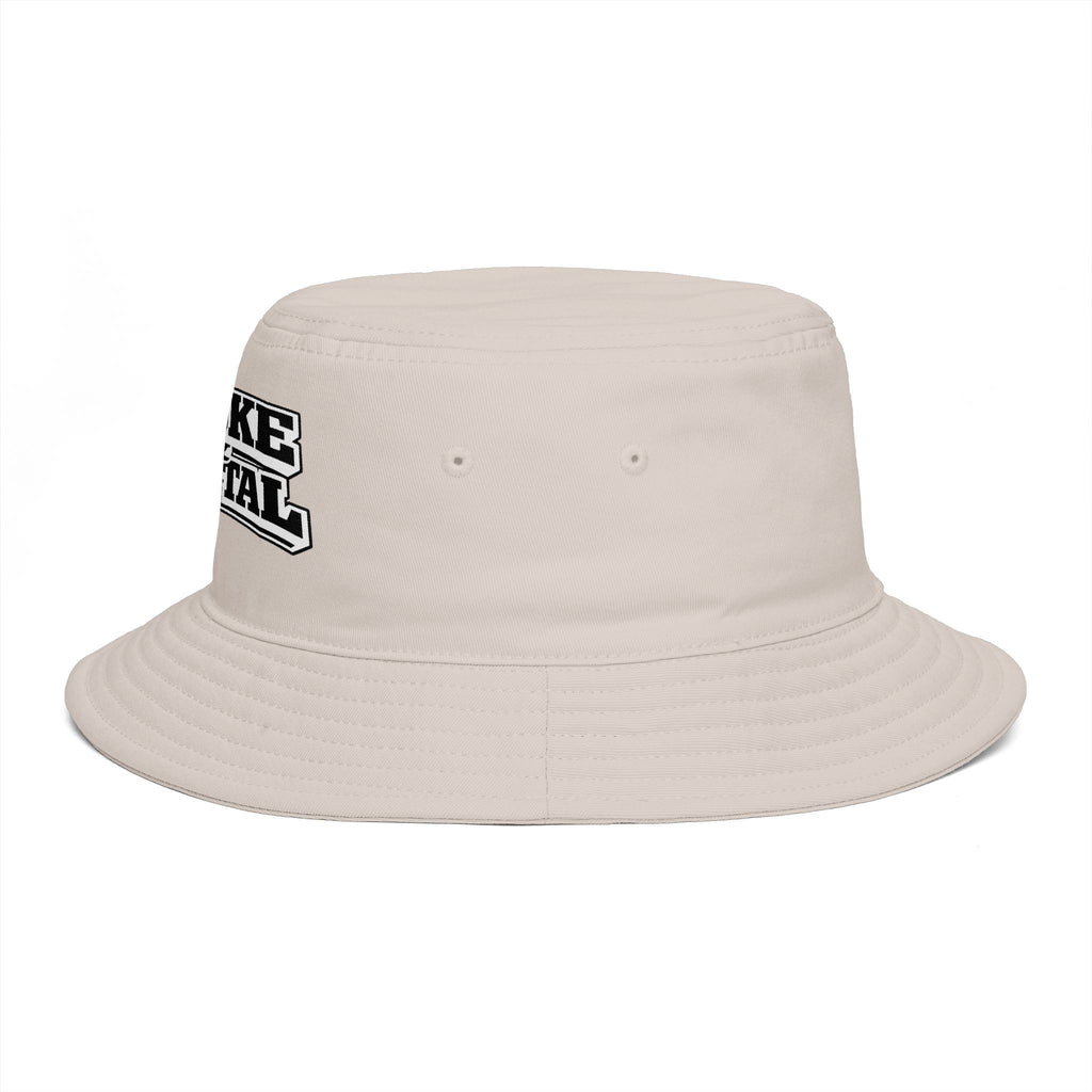 Bucket Hat — "Broke & Mental" Retro Patch Cotton Bucket Hat