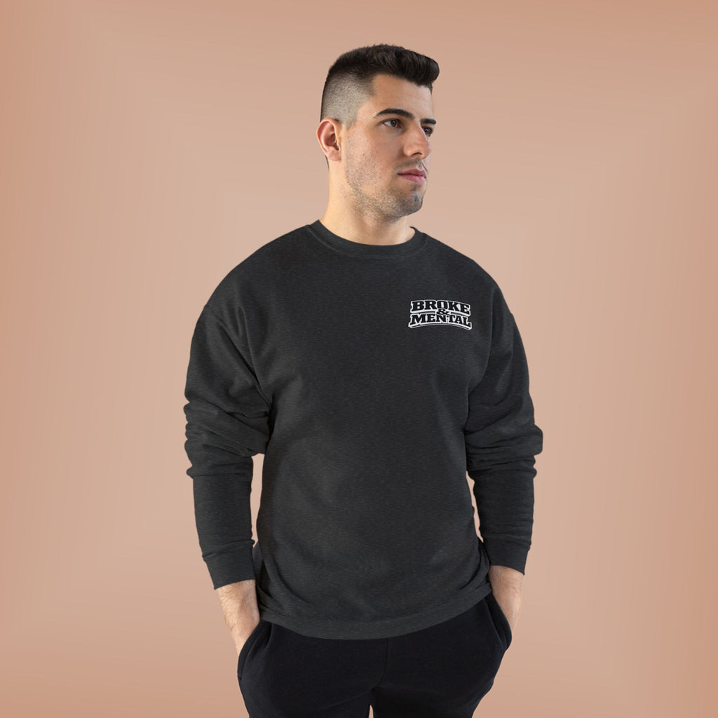 Broke & Mental Heart Logo Sweatshirt — Split Brain & Heart Graphic Crewneck