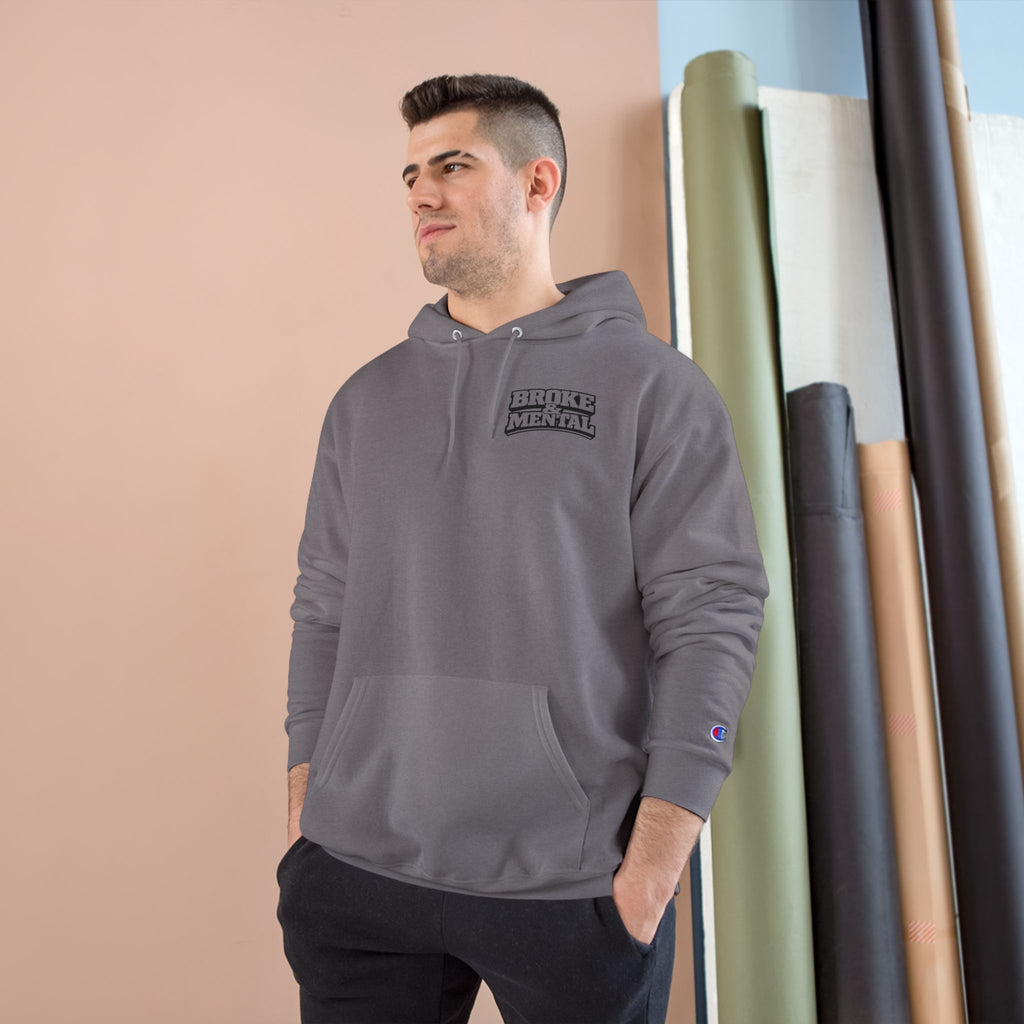 Broke and Mental Hoodie – Brain & Broken Heart Logo Pullover