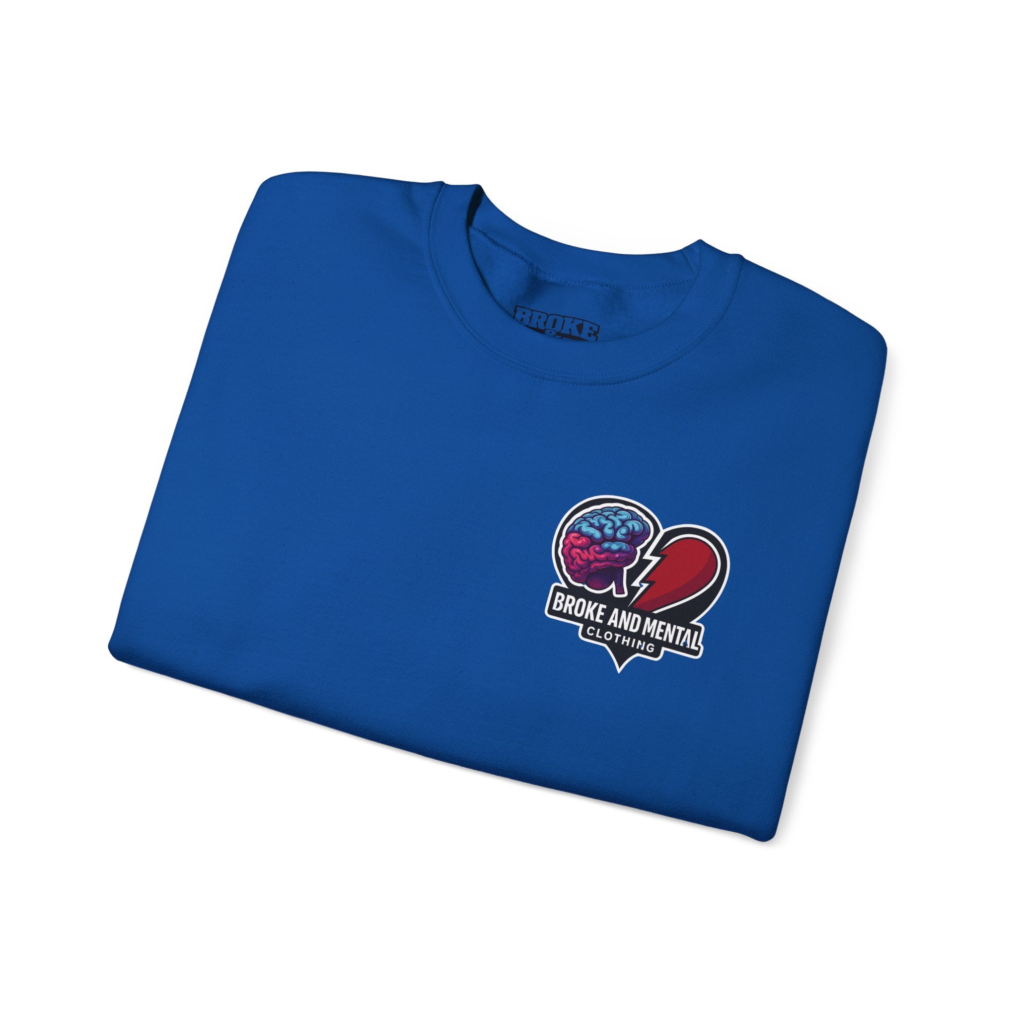 Heartbreak & Healing Crewneck Sweatshirt — Broken Heart Graphic Pullover