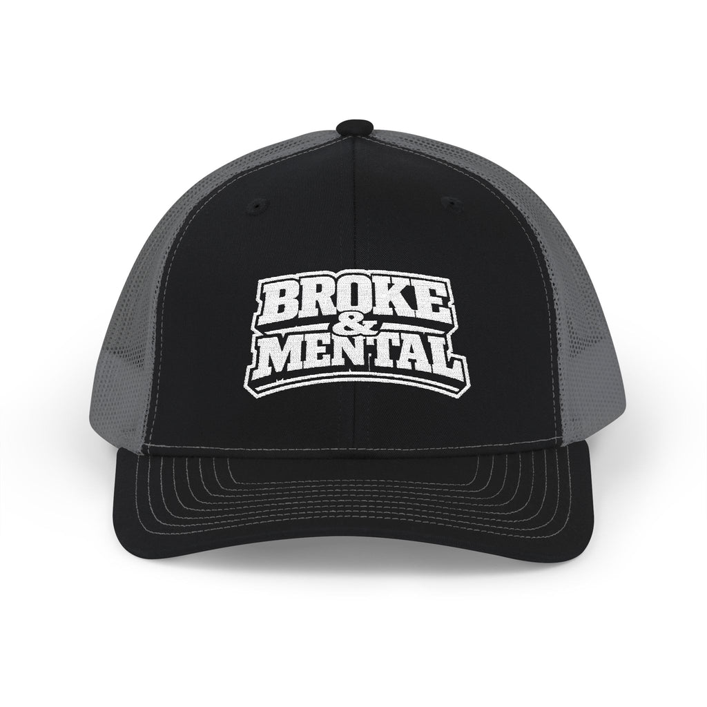 Trucker Cap – 'Broke Mental' Retro Patch Snapback