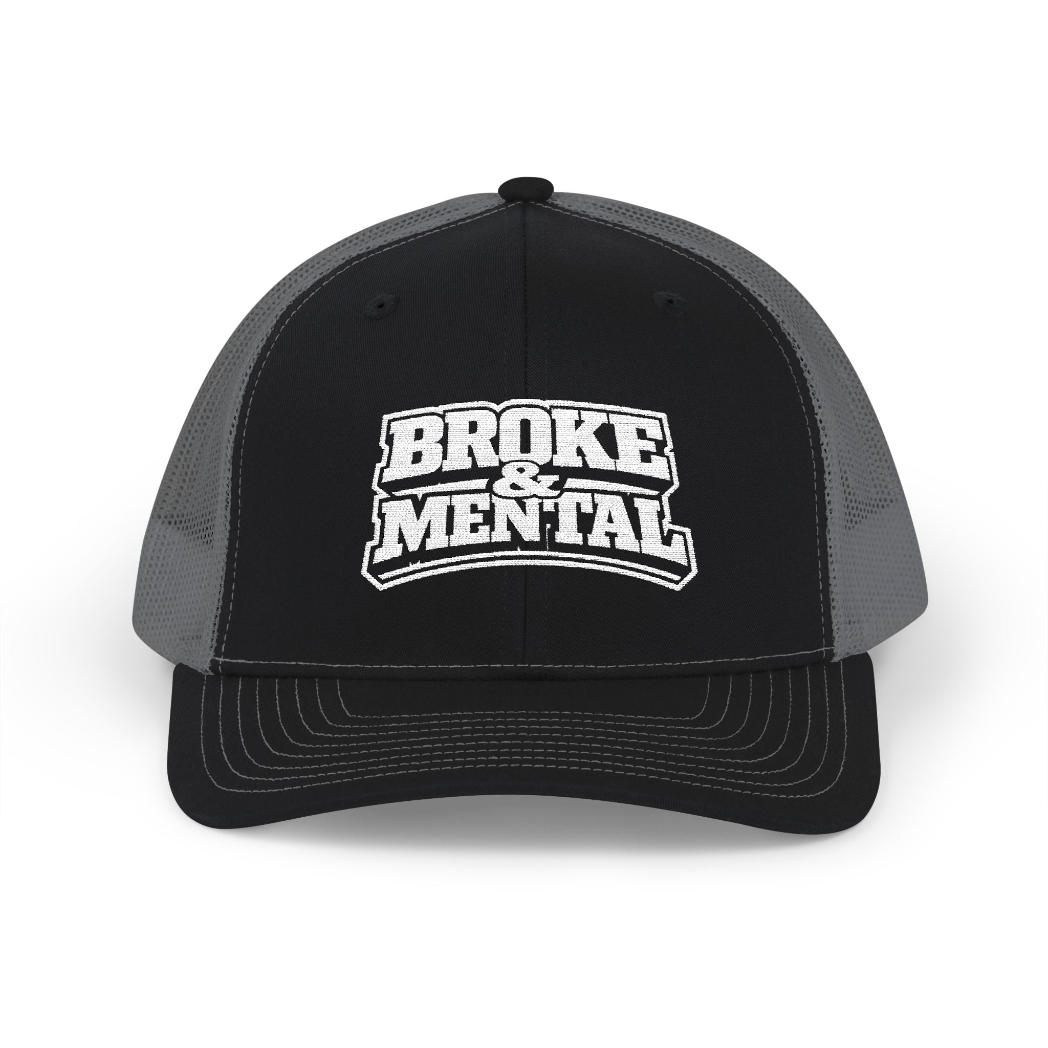 Trucker Cap – 'Broke Mental' Retro Patch Snapback