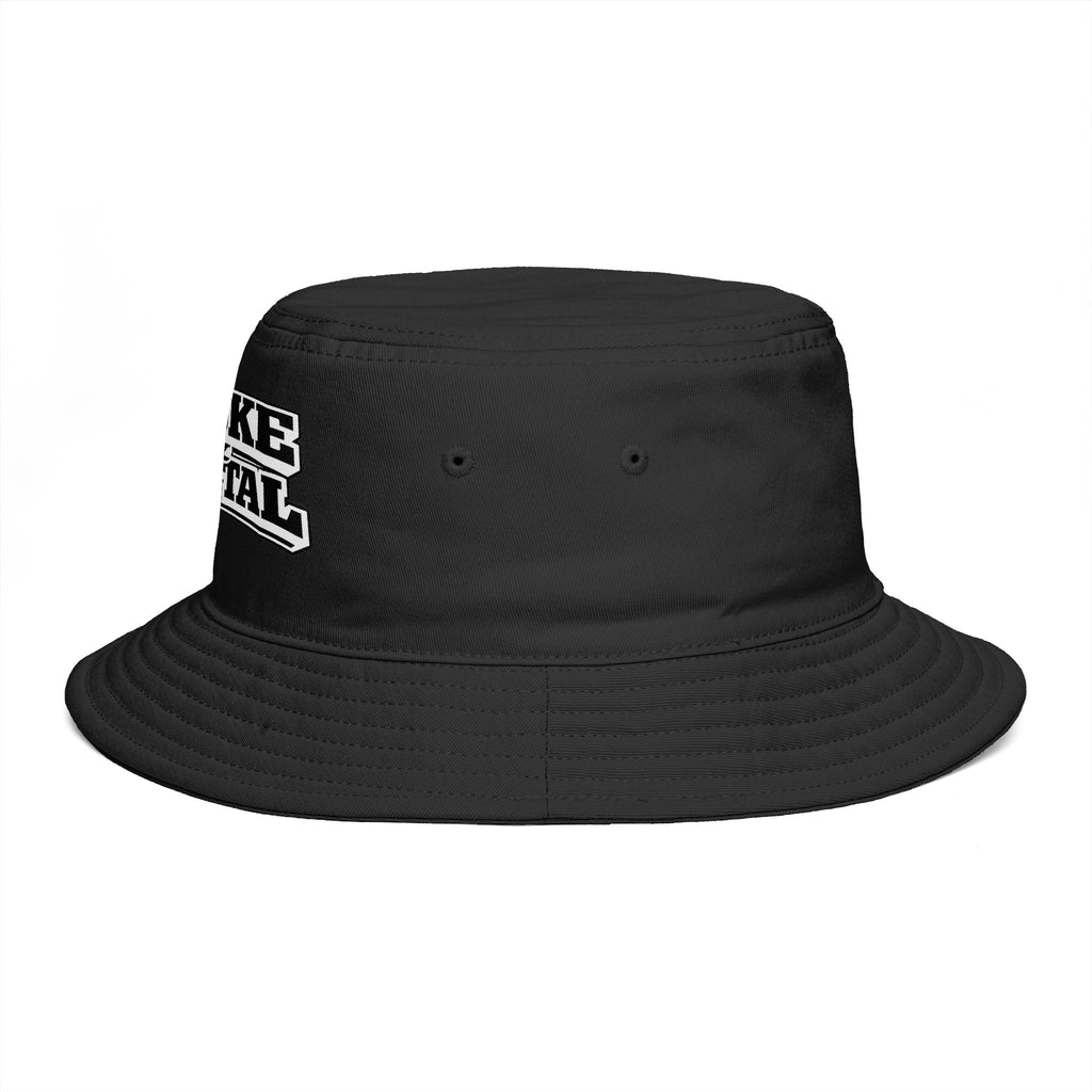 Bucket Hat — "Broke & Mental" Retro Patch Cotton Bucket Hat