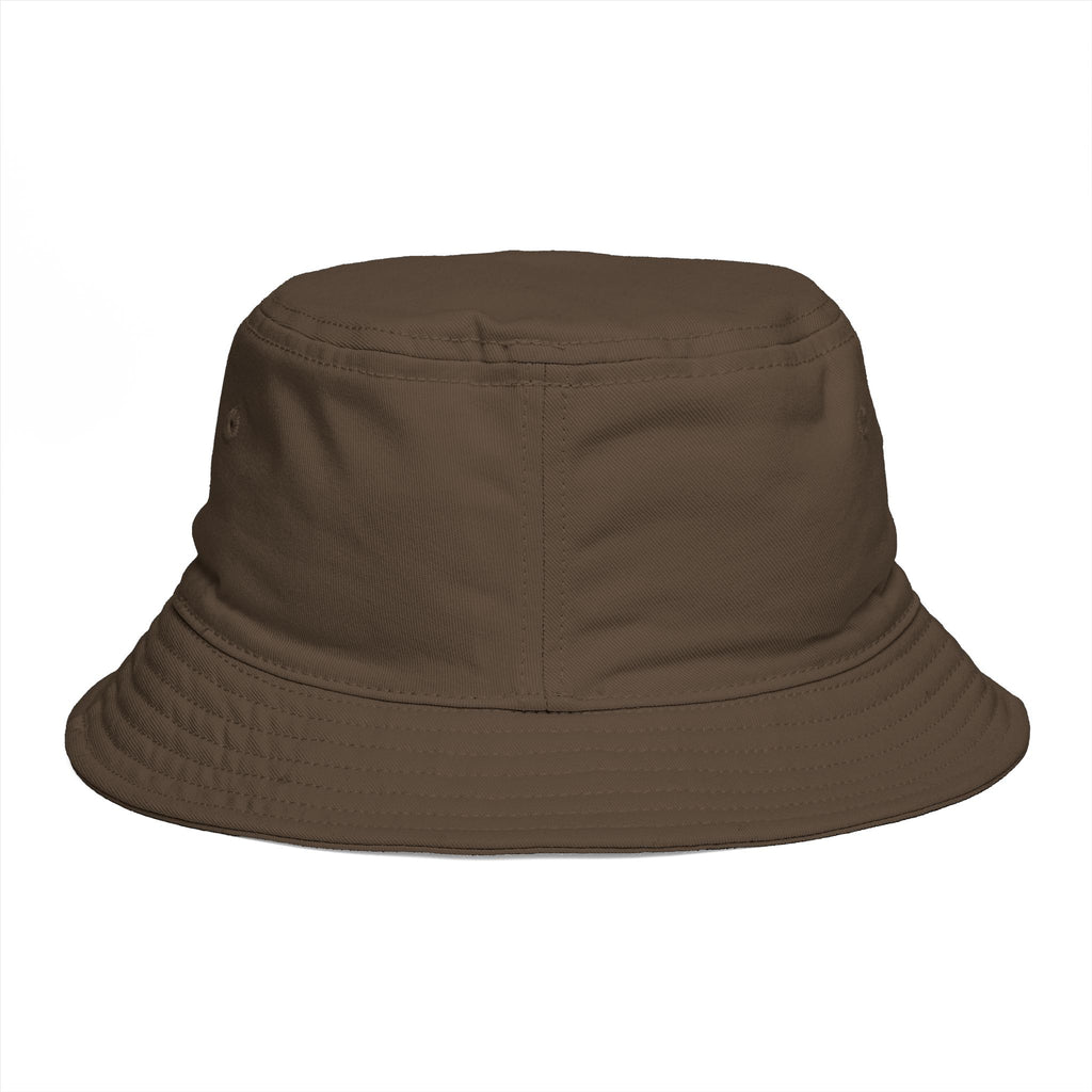Bucket Hat — "Broke & Mental" Retro Patch Cotton Bucket Hat