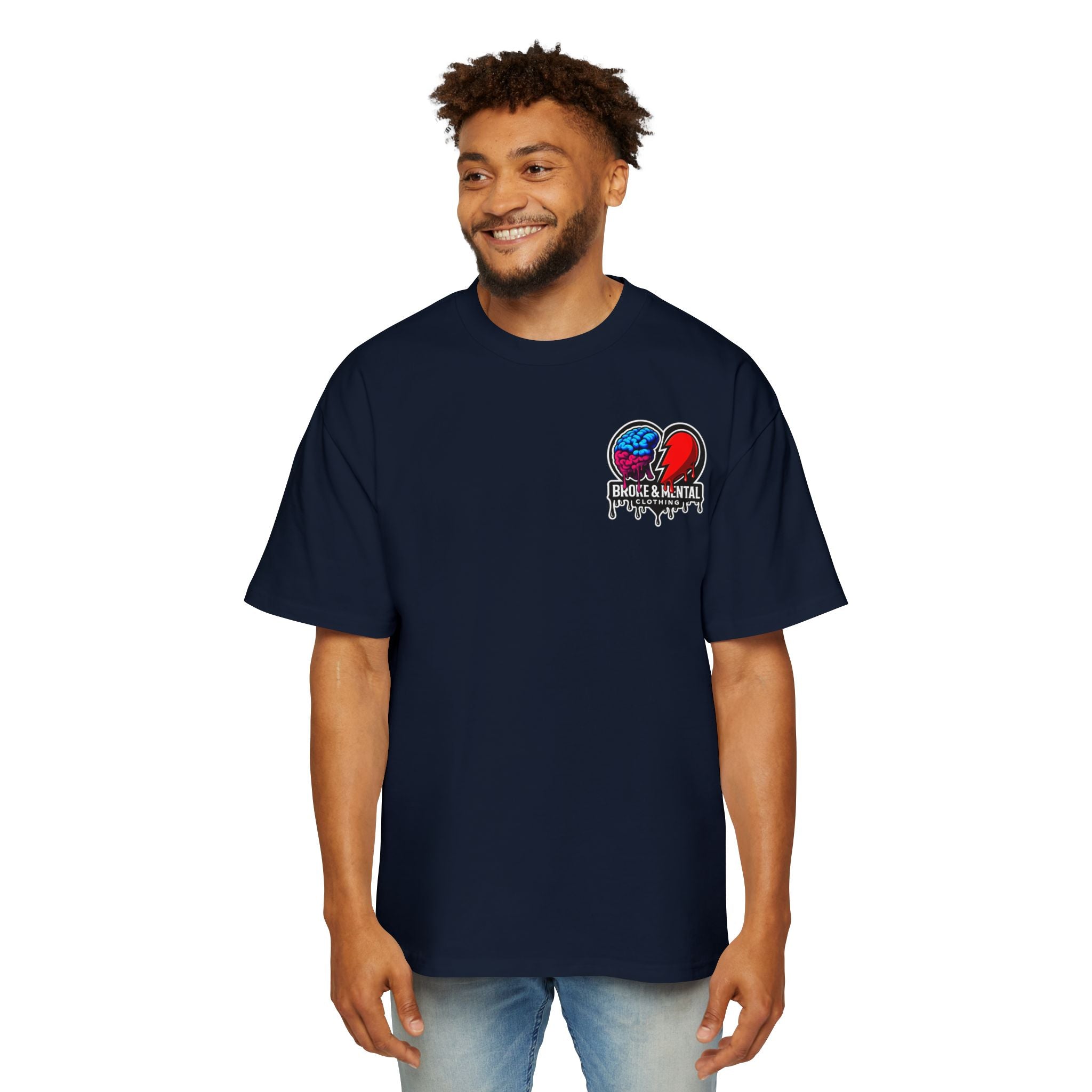 Broke & Mental Graphic Tee — Oversized Men’s Streetwear T-Shirt