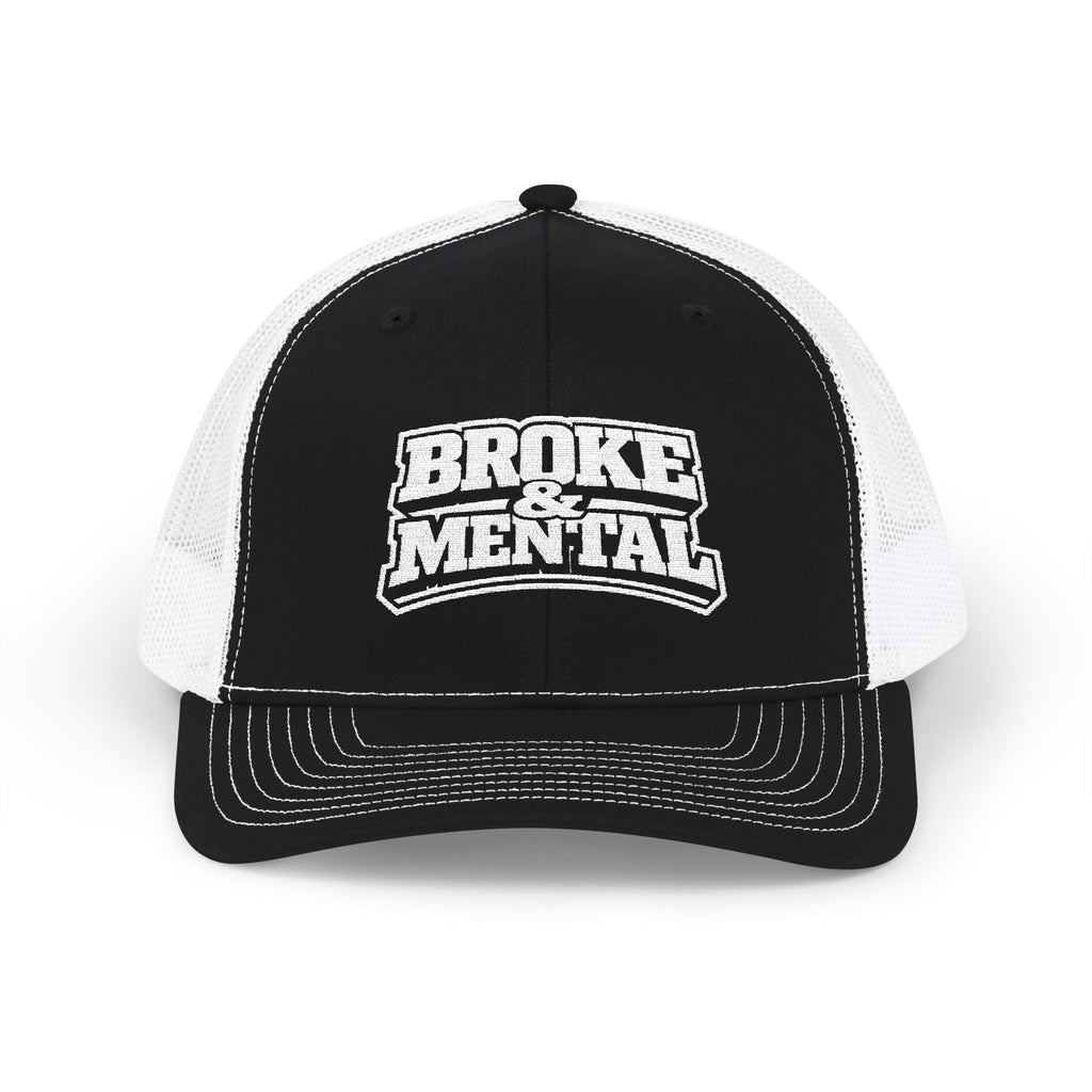 Trucker Cap – 'Broke Mental' Retro Patch Snapback