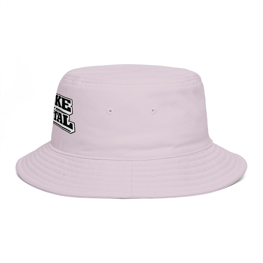 Bucket Hat — "Broke & Mental" Retro Patch Cotton Bucket Hat