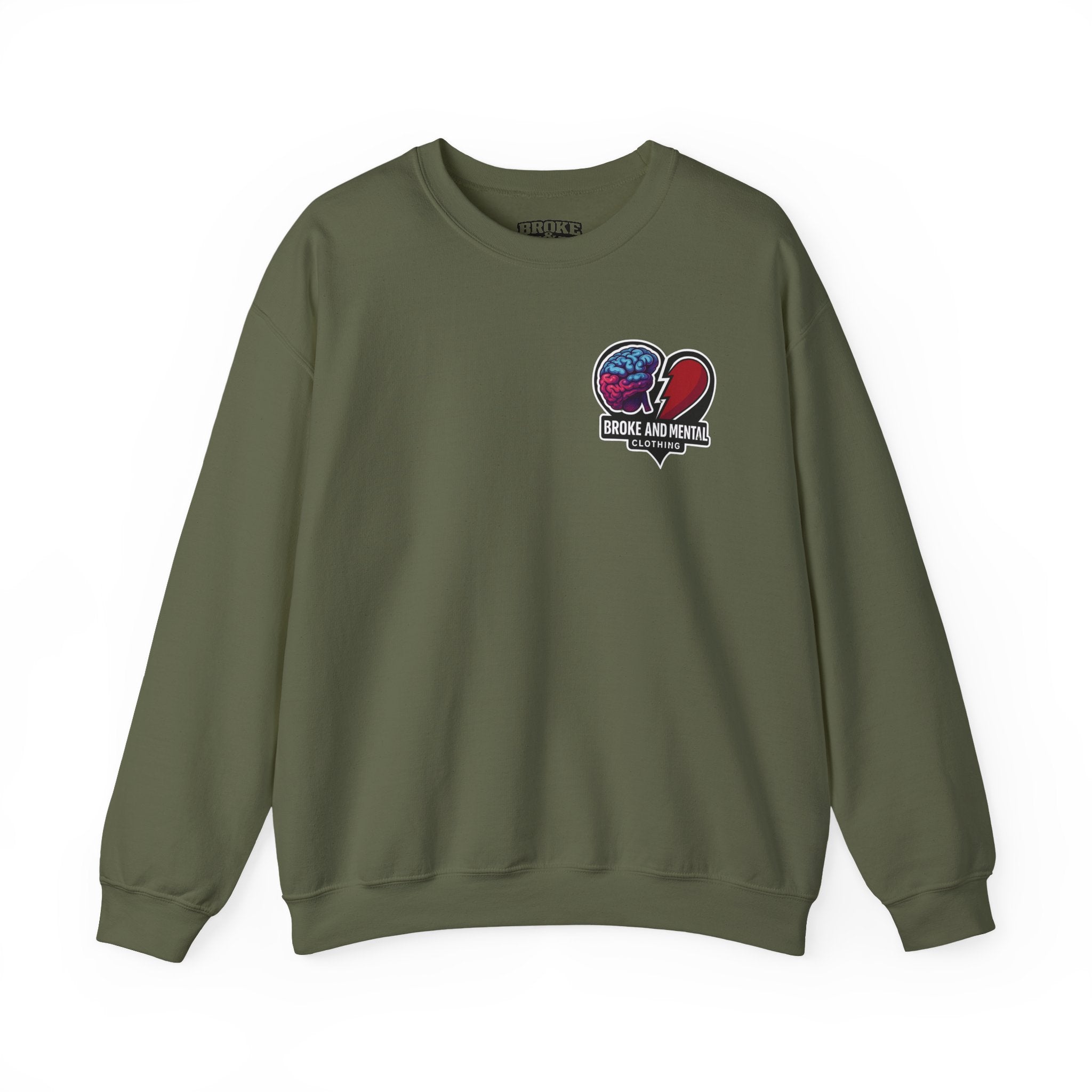 Heartbreak & Healing Crewneck Sweatshirt — Broken Heart Graphic Pullover