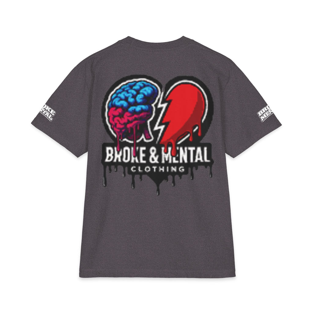 Broken Heart Brain Graphic Tee — "Broke & Mental" Streetwear T‑Shirt