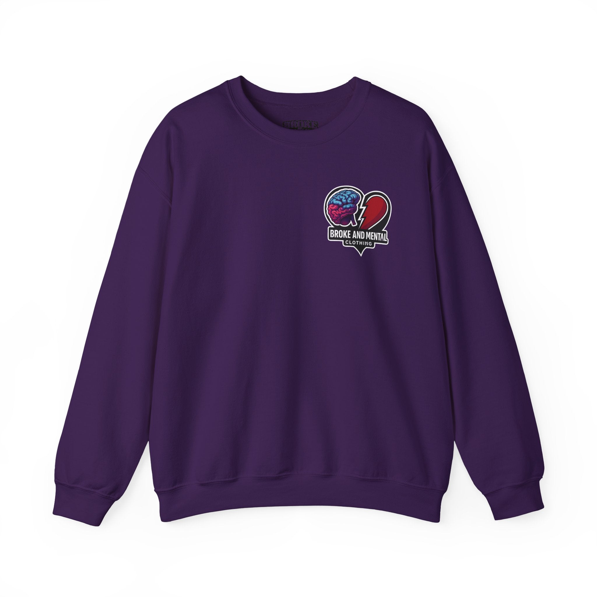 Heartbreak & Healing Crewneck Sweatshirt — Broken Heart Graphic Pullover