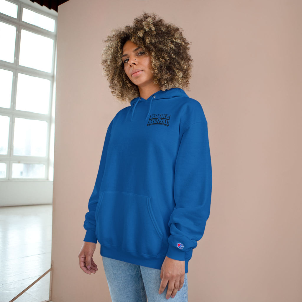 Broke and Mental Hoodie – Brain & Broken Heart Logo Pullover