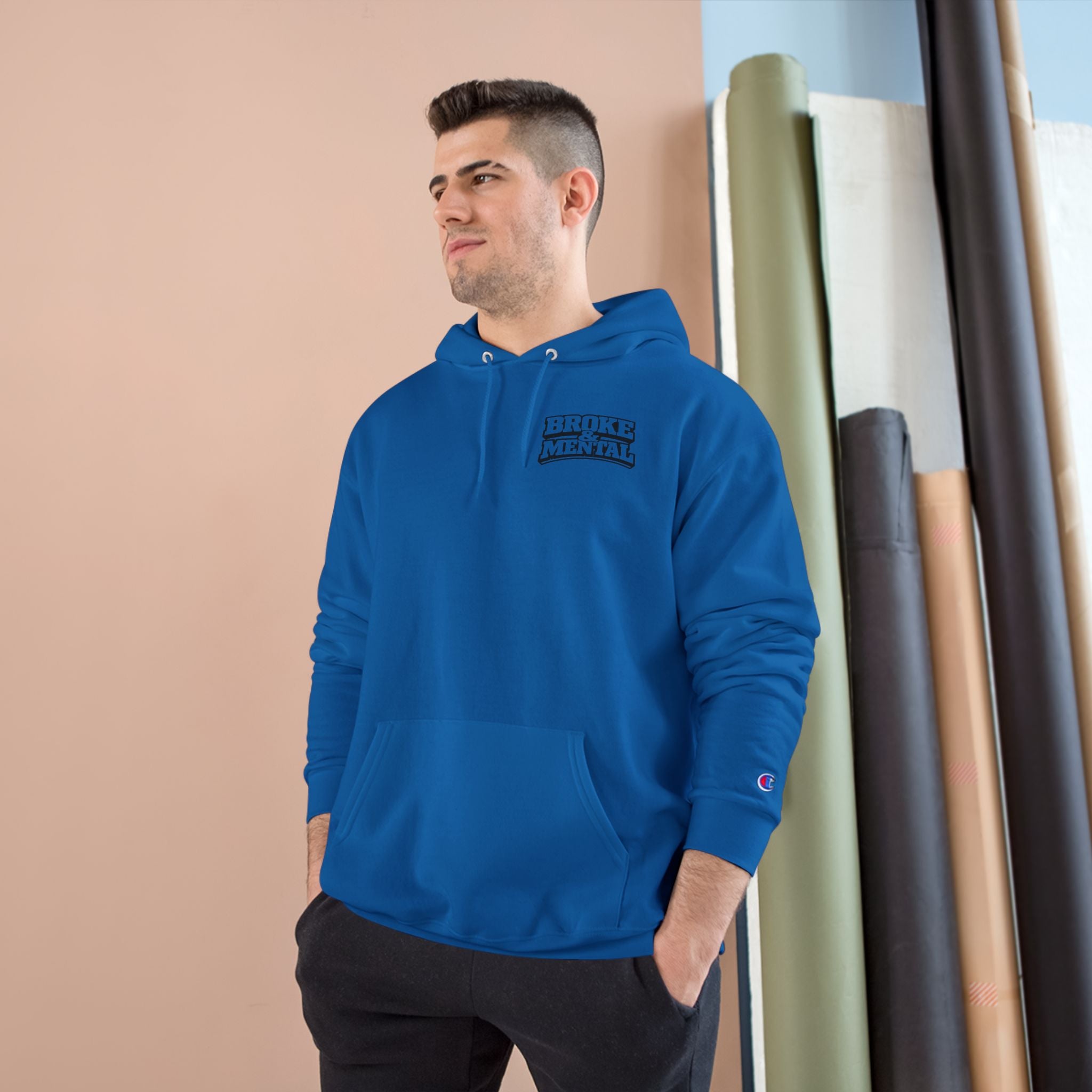Broke and Mental Hoodie – Brain & Broken Heart Logo Pullover