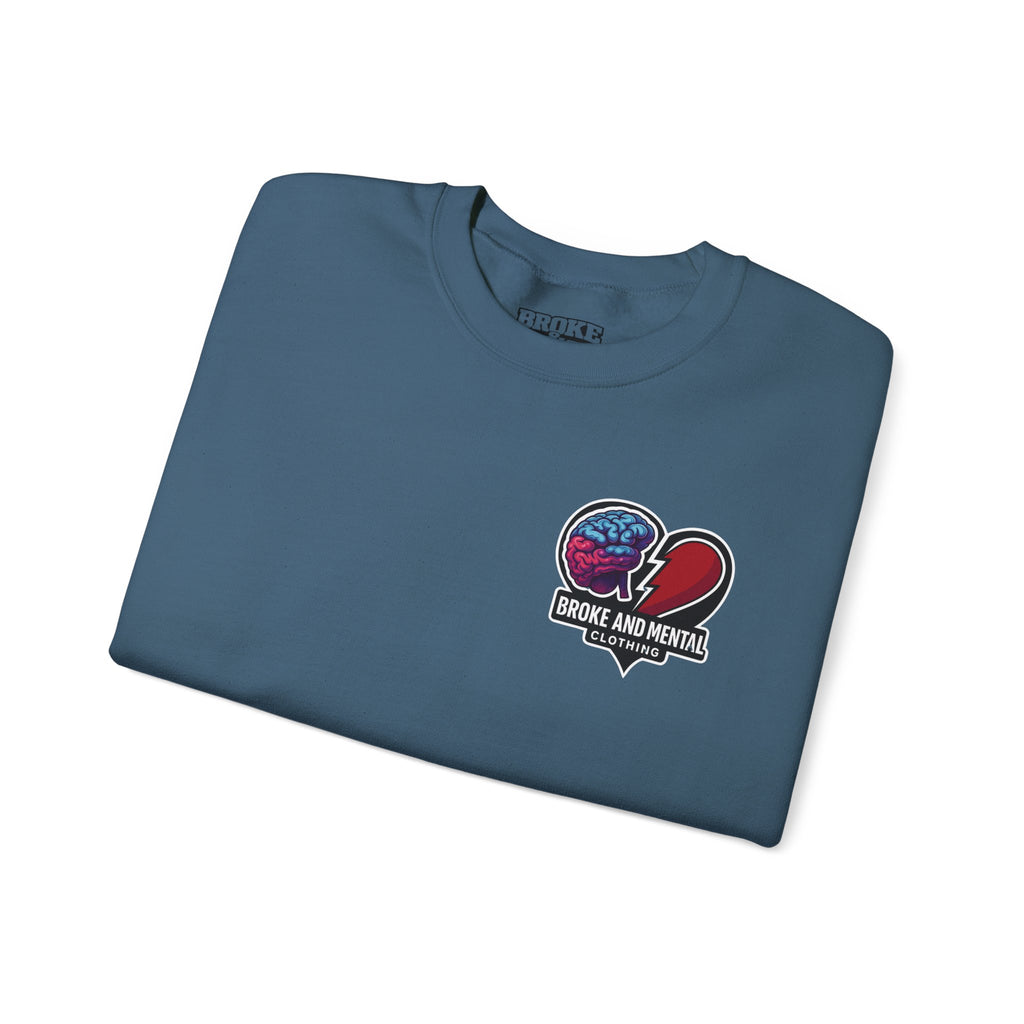 Heartbreak & Healing Crewneck Sweatshirt — Broken Heart Graphic Pullover