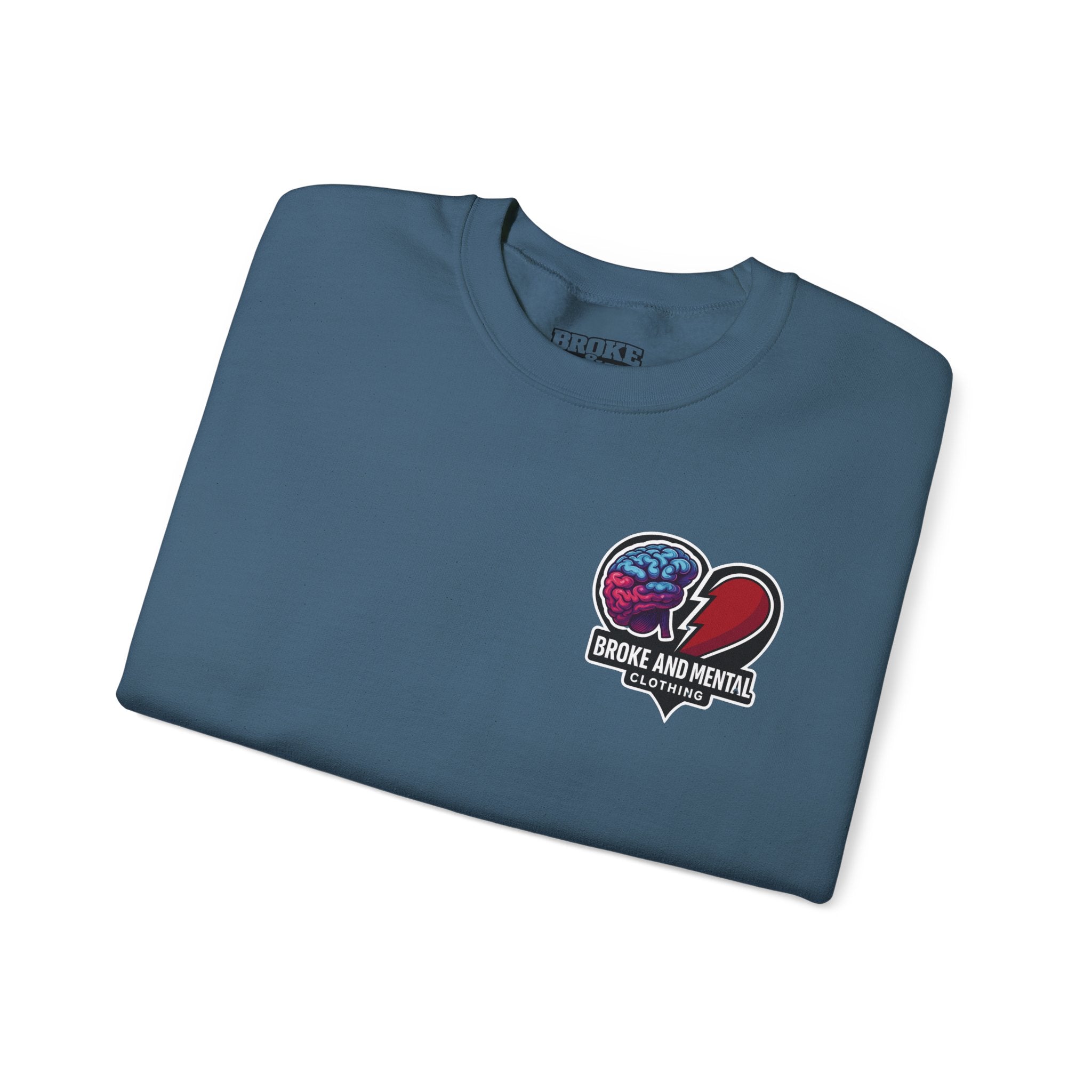 Heartbreak & Healing Crewneck Sweatshirt — Broken Heart Graphic Pullover