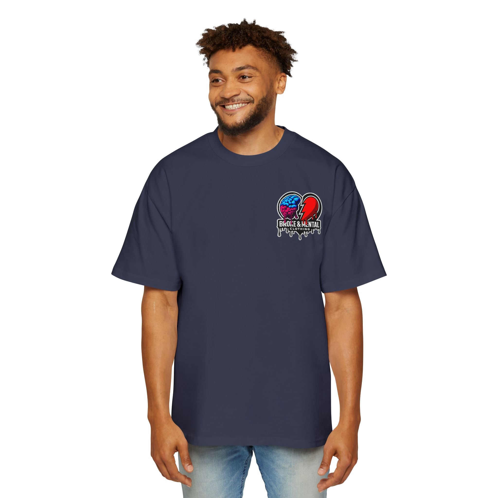 Broke & Mental Graphic Tee — Oversized Men’s Streetwear T-Shirt