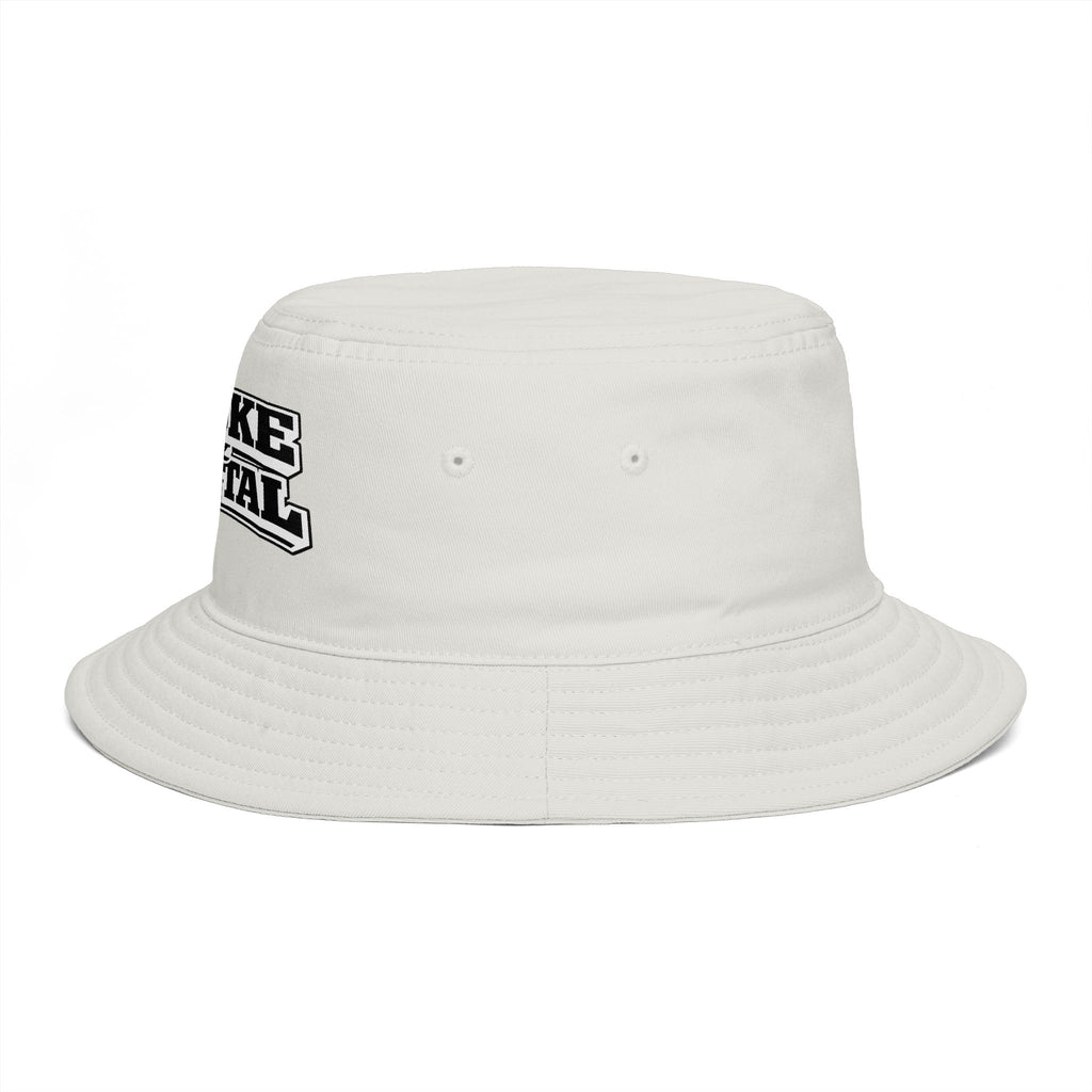 Bucket Hat — "Broke & Mental" Retro Patch Cotton Bucket Hat