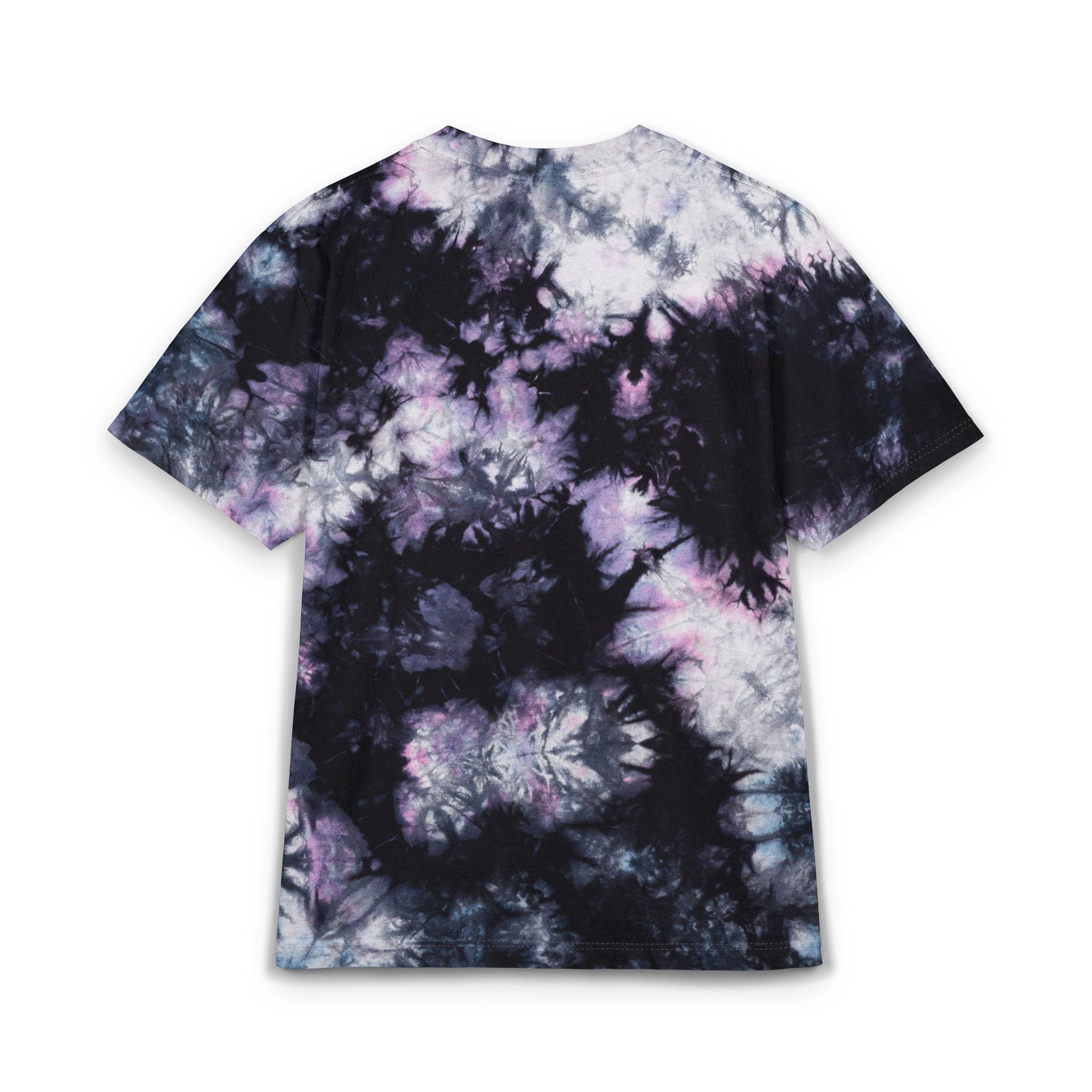 Tie-Dye Embroidered T-Shirt – Black Cloud Oversized Tee