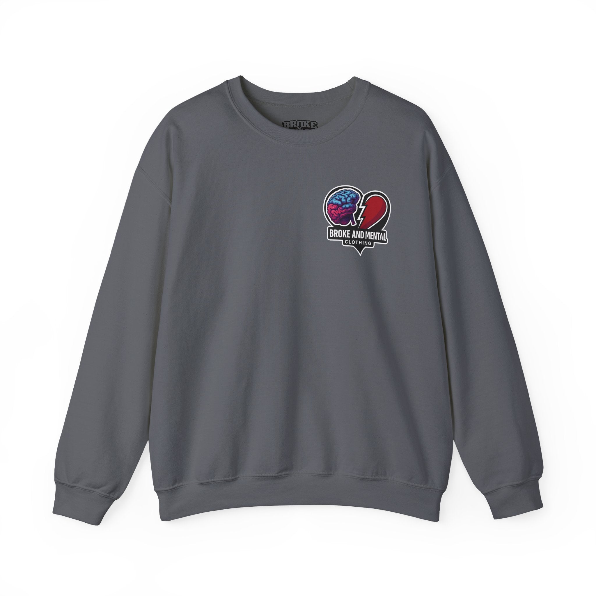 Heartbreak & Healing Crewneck Sweatshirt — Broken Heart Graphic Pullover