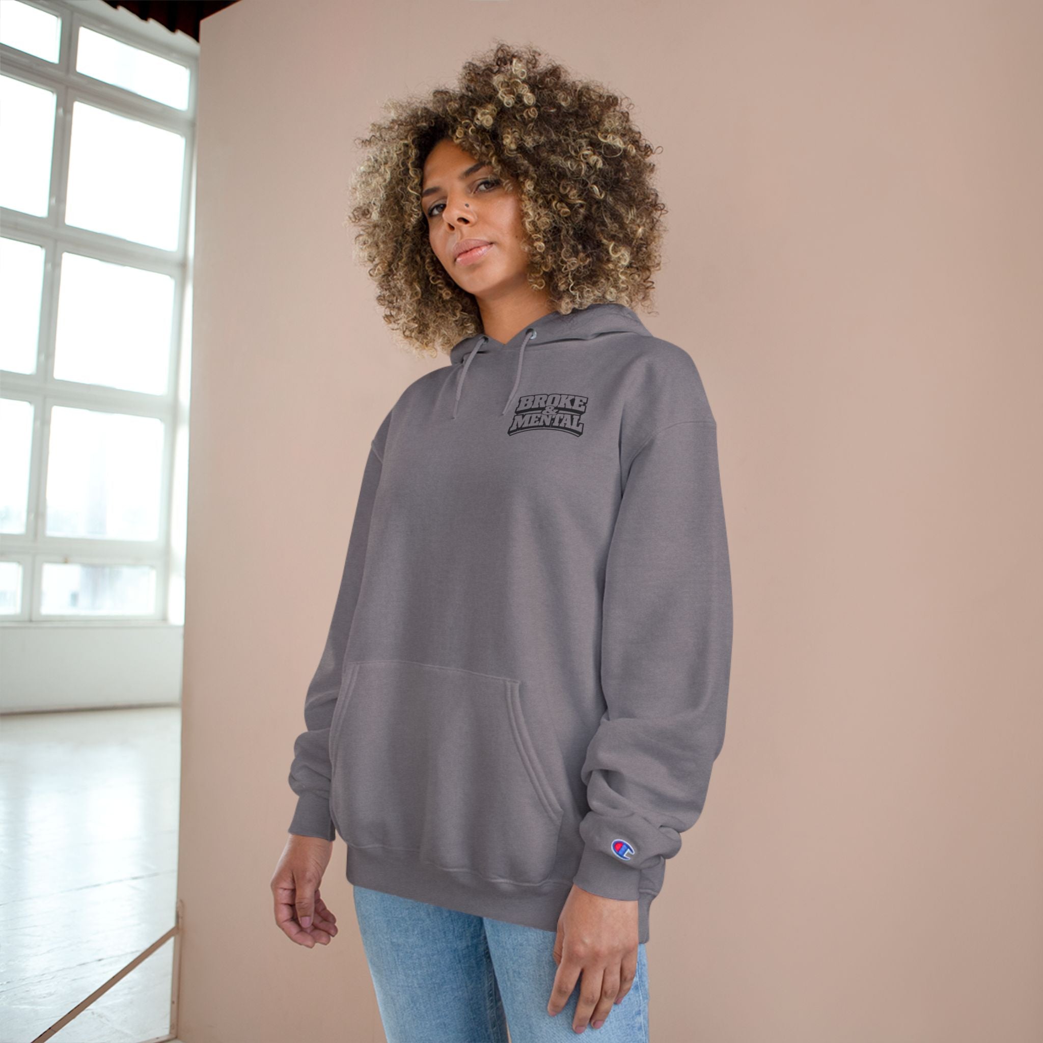 Broke and Mental Hoodie – Brain & Broken Heart Logo Pullover