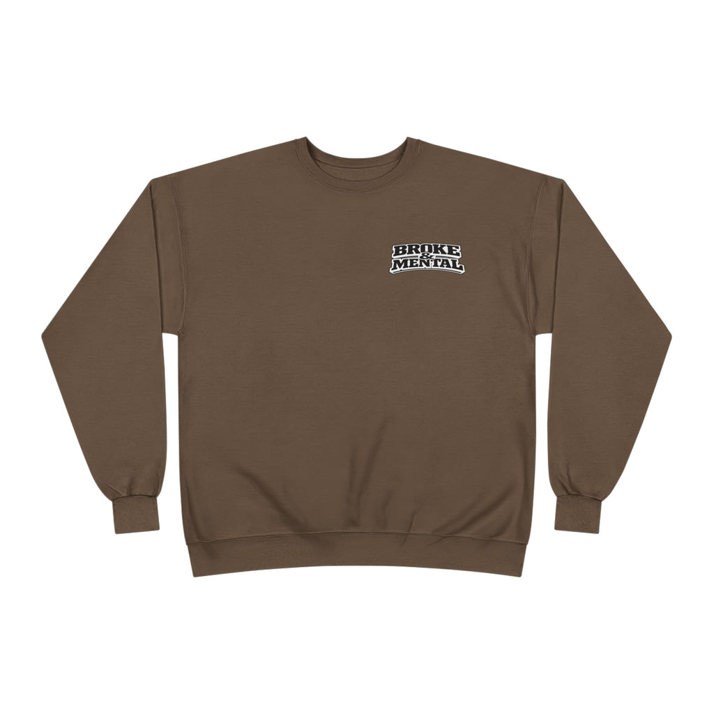 Broke & Mental Heart Logo Sweatshirt — Split Brain & Heart Graphic Crewneck